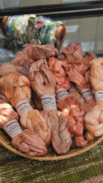 Copper Pearl - bamboo wool roving for felting and blending - 2 ounces | 57 grams
