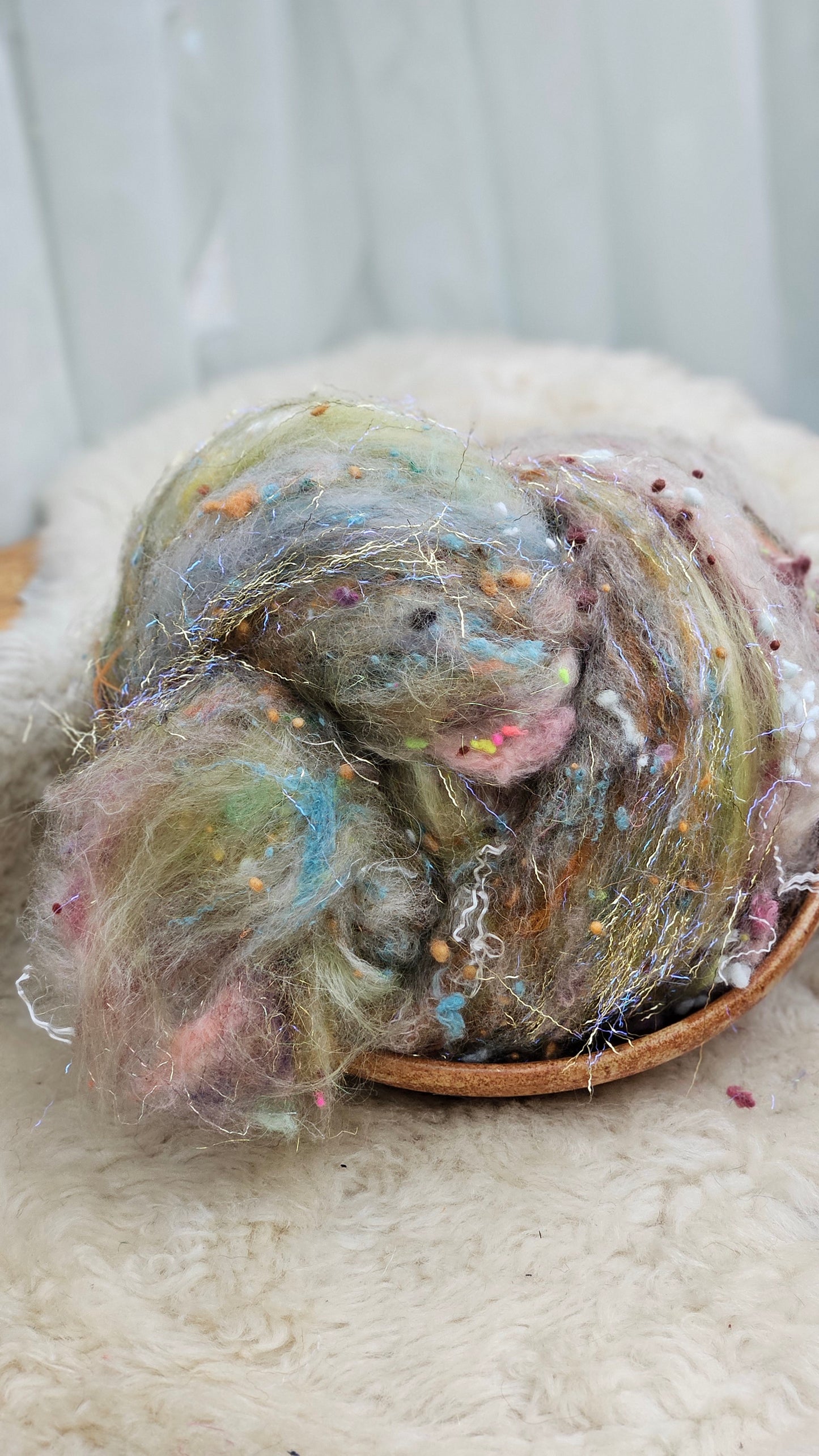 Luxe Layered Textured XL Art Batt - 203 - 3.7 ounces | 105 grams