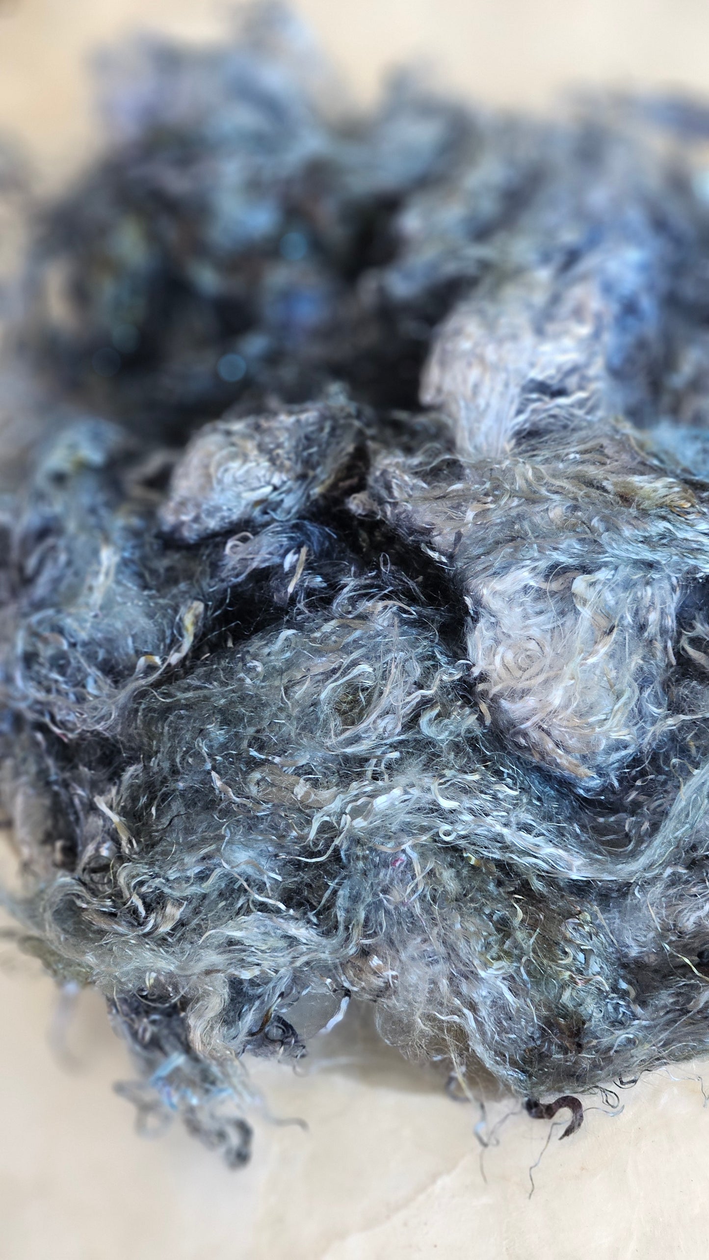 COQUINA - hand-dyed eucalyptus crimp faux-silk for art yarn embellishing, fiber blending, felting, and papermaking - 2 oz | 57 g