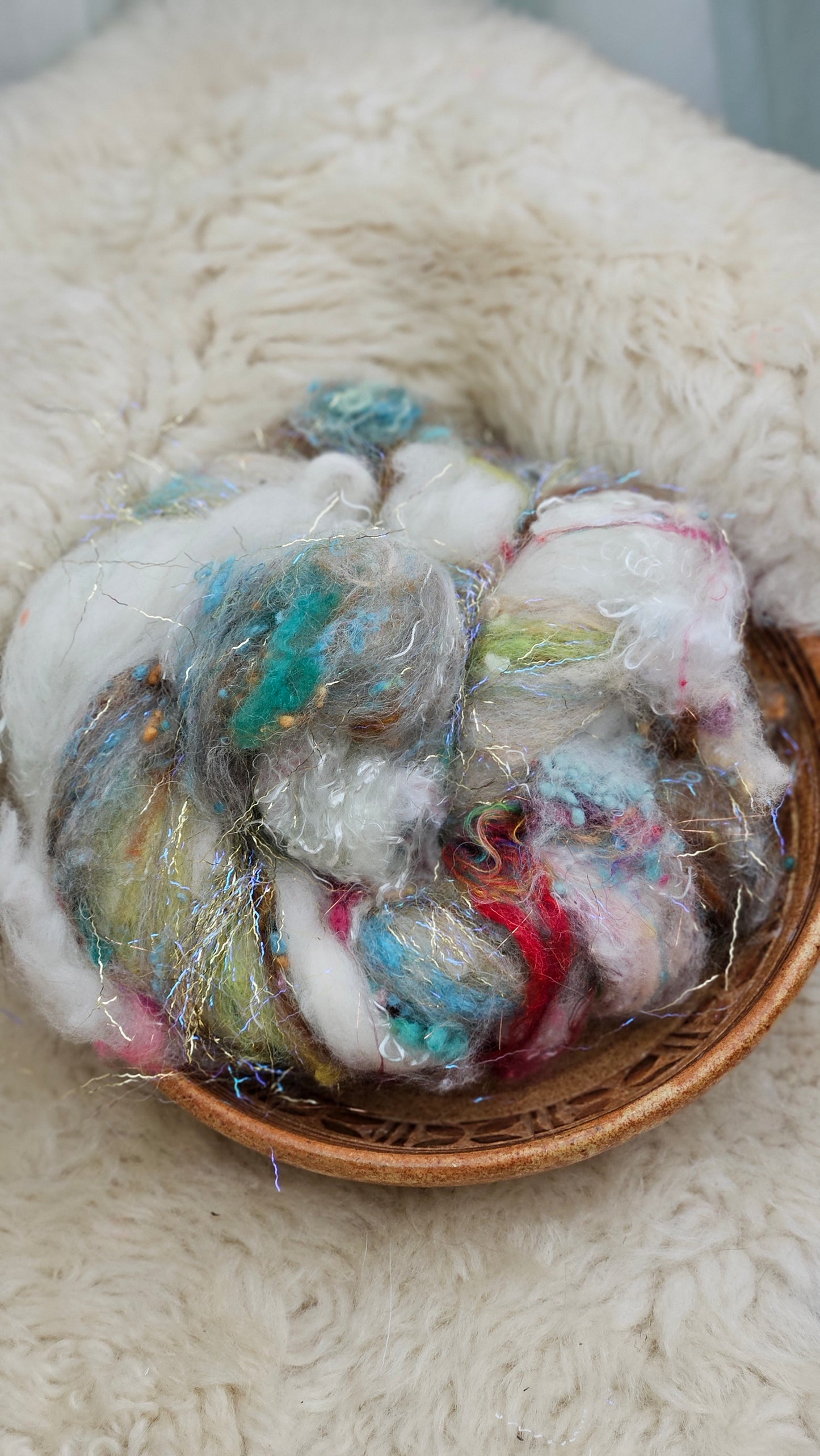 Luxe Layered Textured Art Batt - 020- 2 ounces | 57 grams