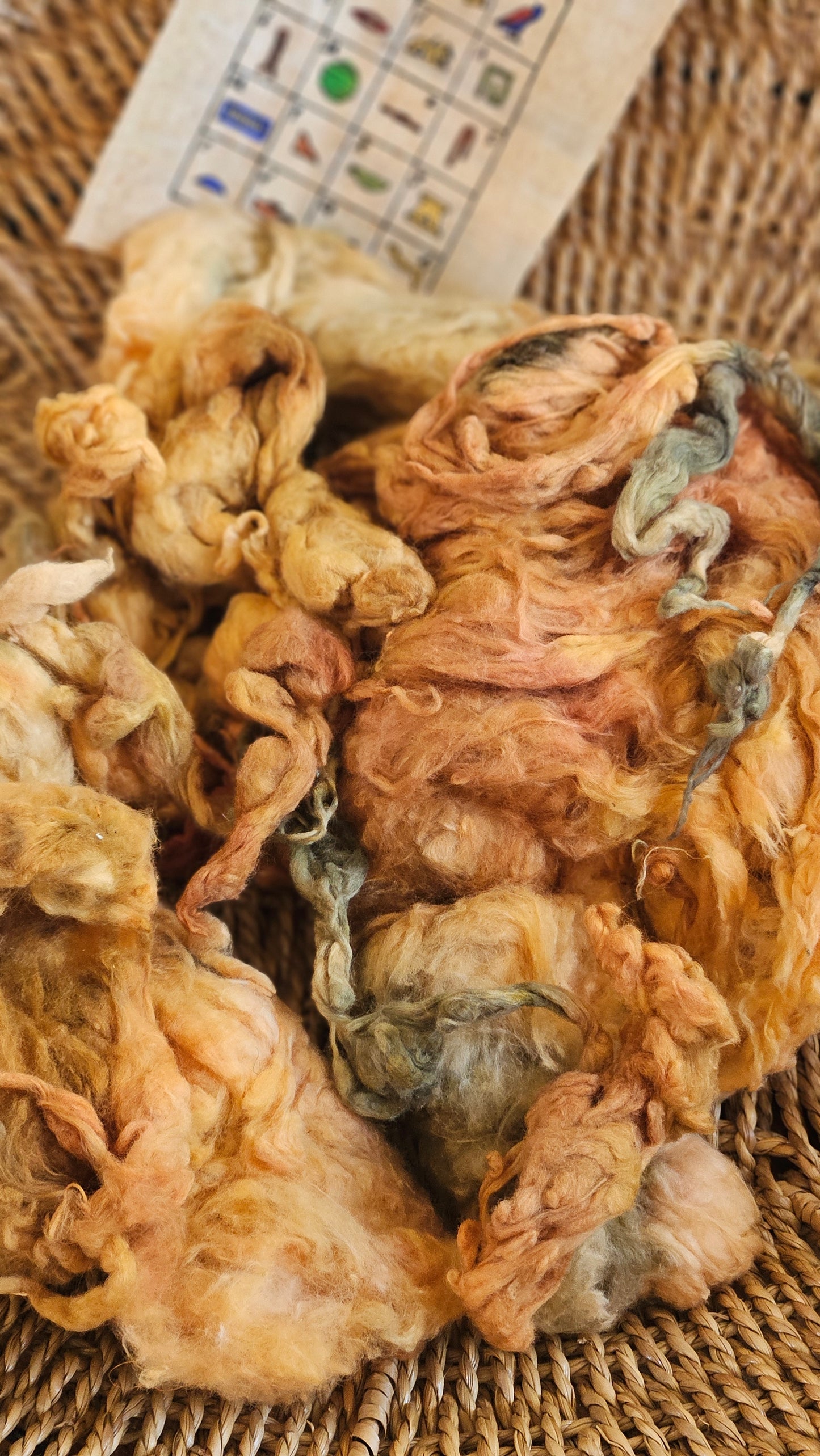 SEKHMET Hand-Dyed Organic Extra Fine Cotton Noil for fiber art, texture blending, and papermaking - 1 ounce | 28 grams