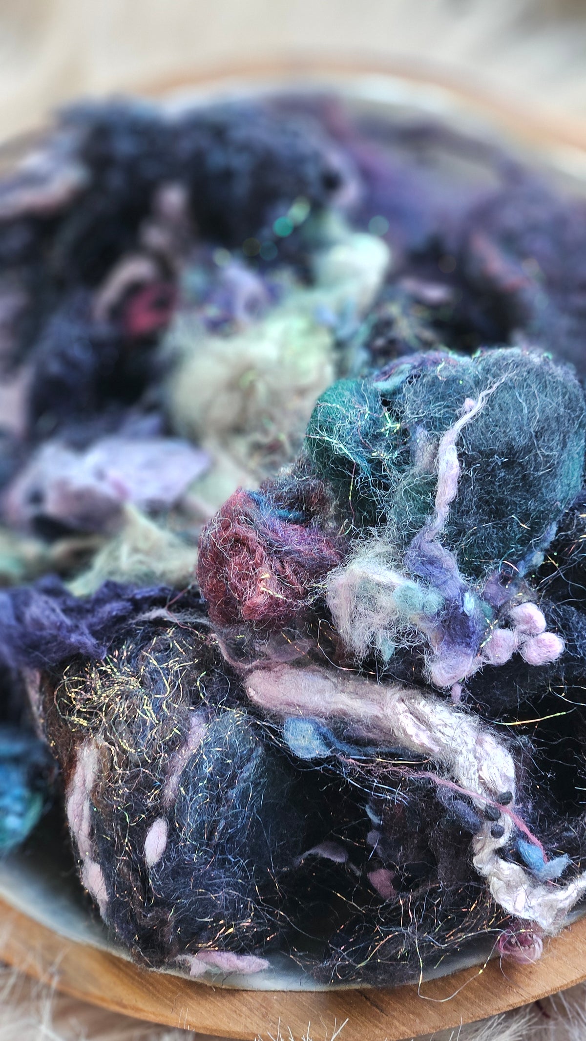 Lost but Hopeful - hand-dyed wool alpaca bamboo texture blend - 4 ounces | 114 grams
