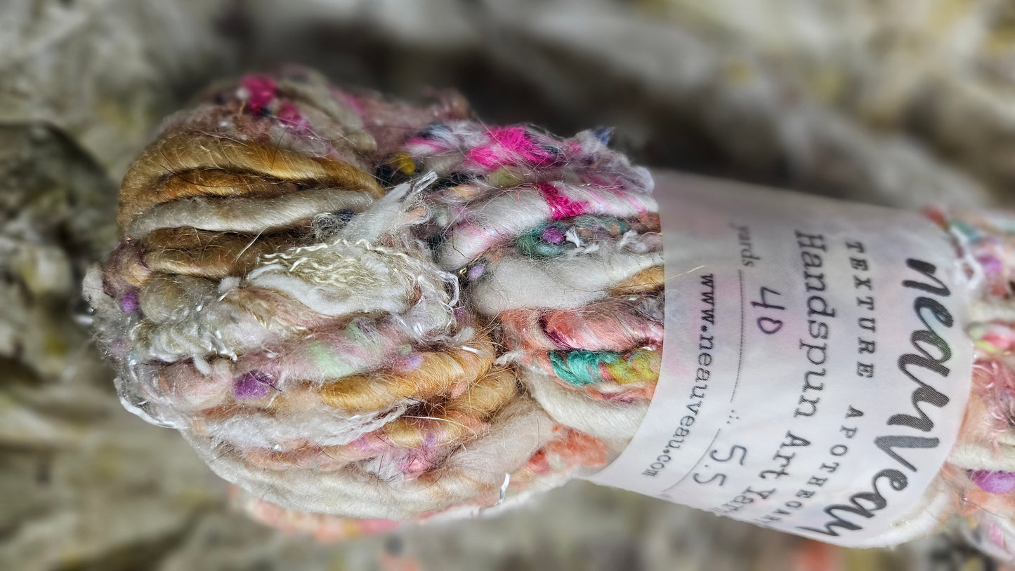 Handspun Bulky Art Yarn - Fairy Godmother 02
