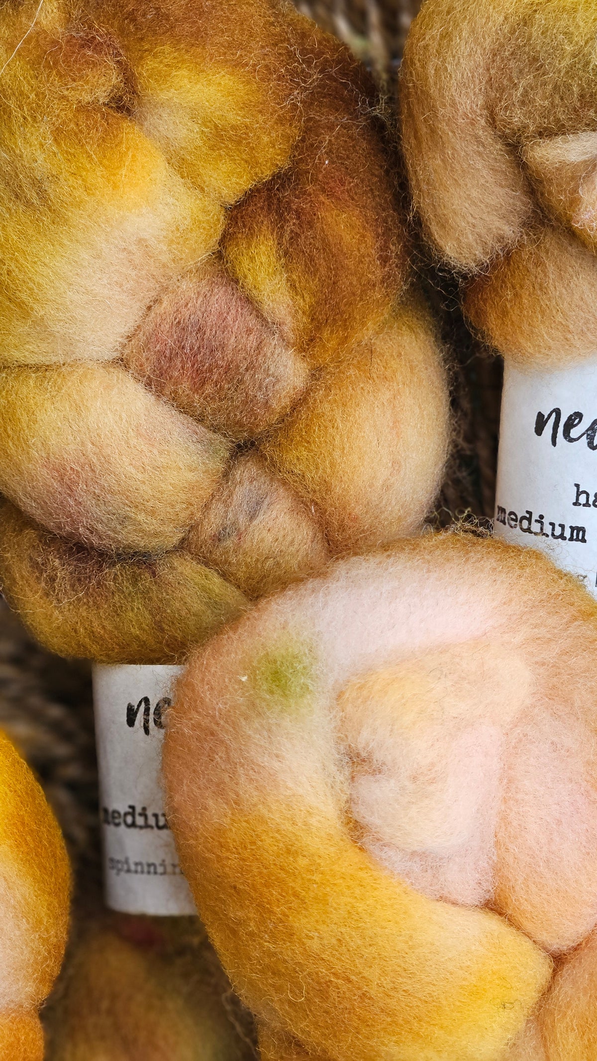 Sunbird - hand dyed domestic wool roving for felting and blending - 2 ounces | 57 grams