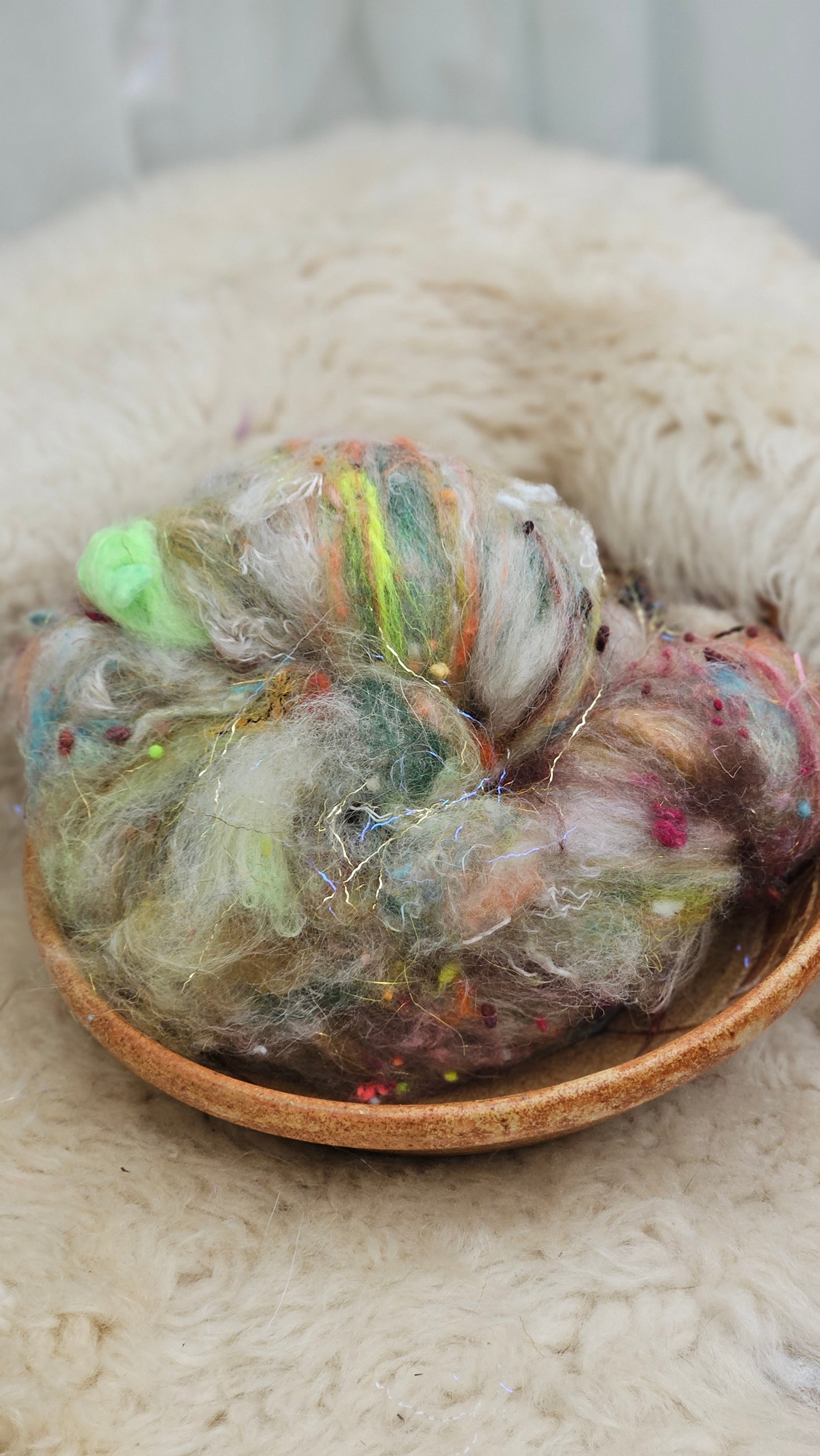 Luxe Layered Textured Art Batt - 026 - 2 ounces | 57 grams