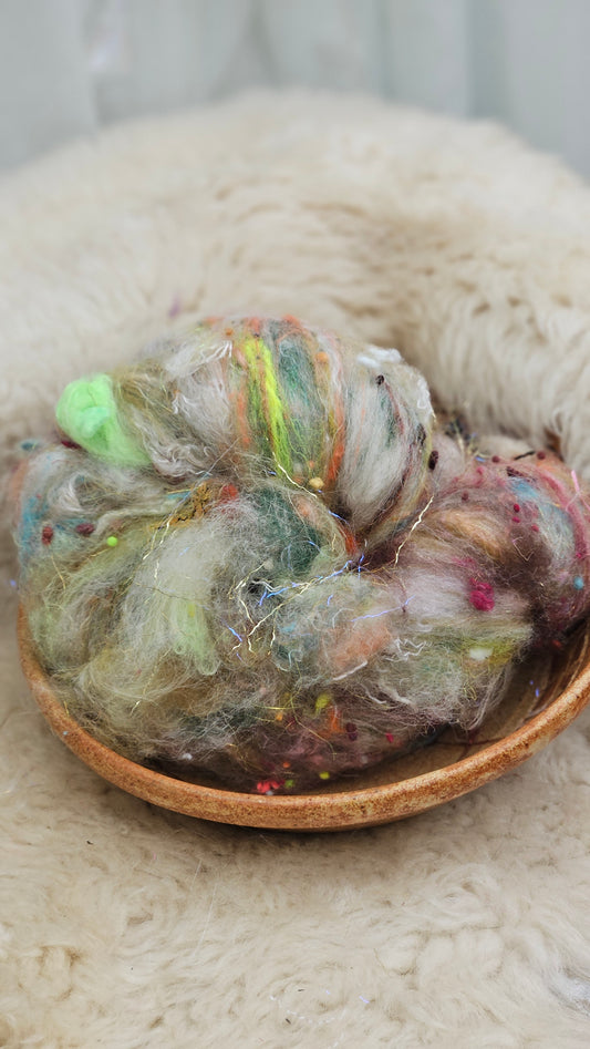 Luxe Layered Textured Art Batt - 026 - 2 ounces | 57 grams