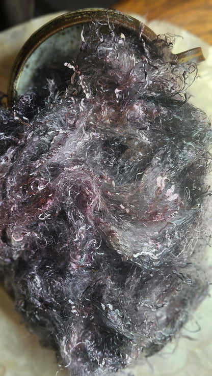 STIBNITE - eucalyptus crimp fiber for spinning, blending & felting - 2 oz | 57 g