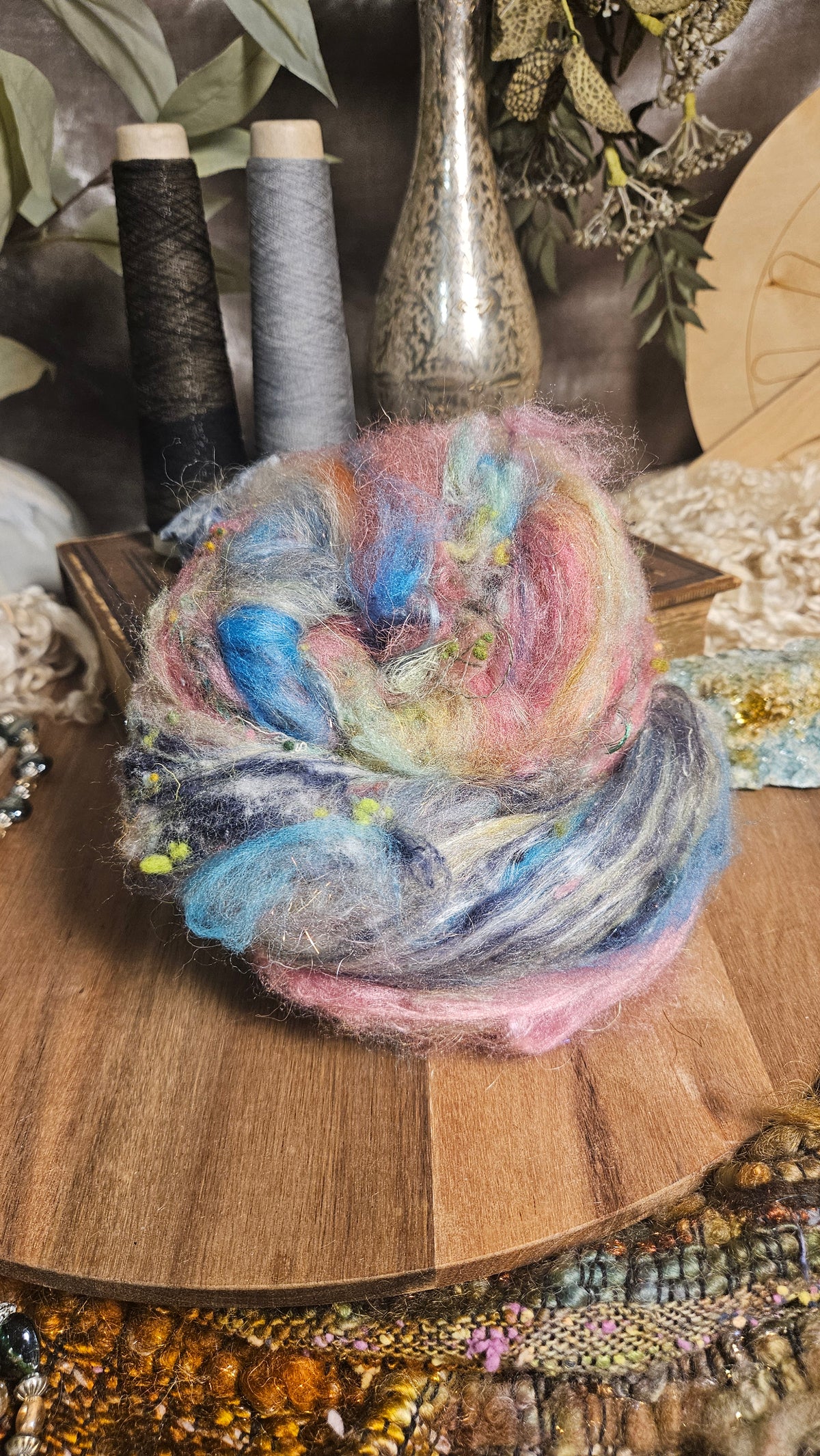 Shaniko Wool Silk Flax Neauveau Art Batt 3006 - 2 oz | 57 g