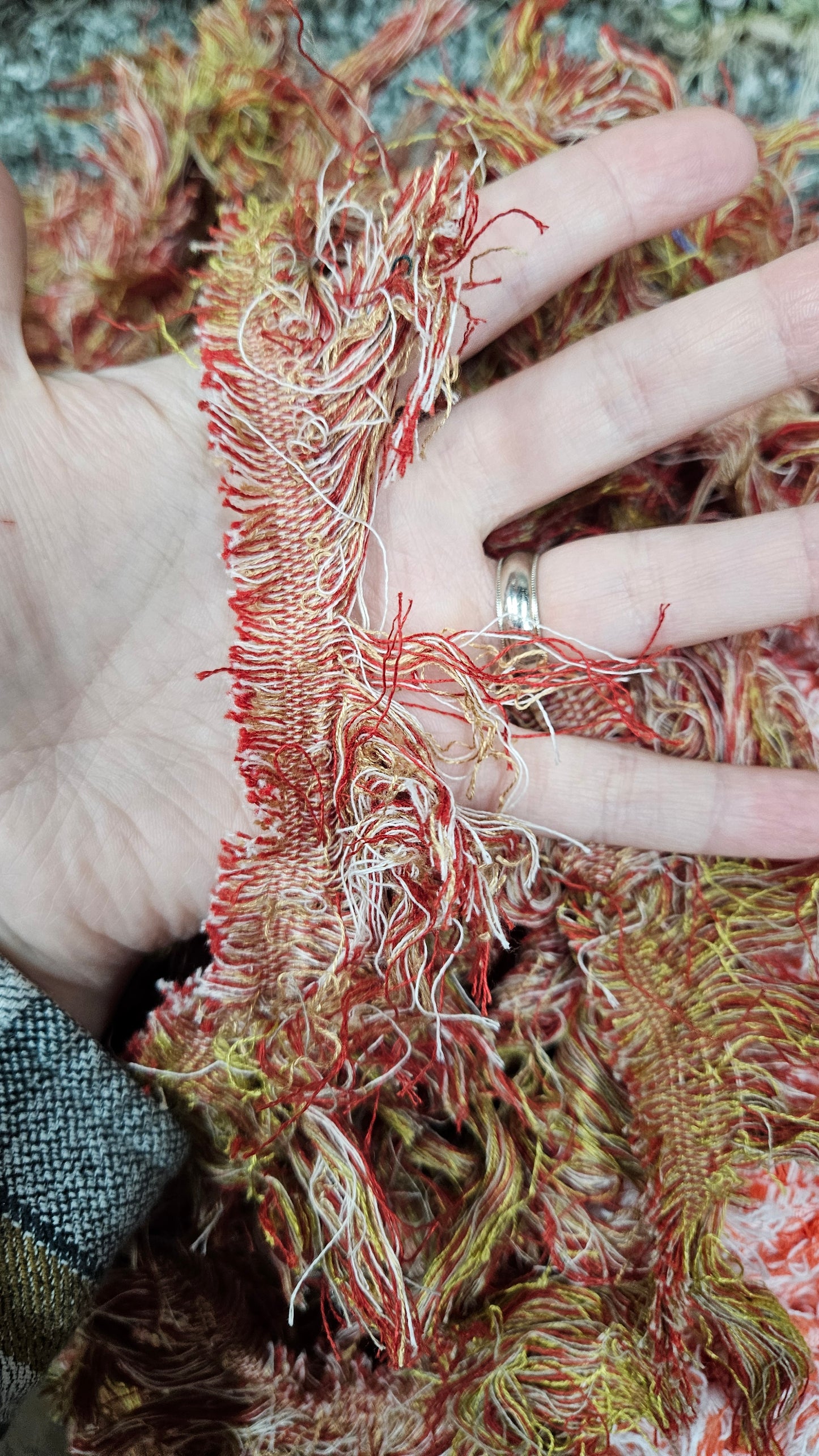 BULK 11 - shaggy fringe ribbon for tapestry weaving and fiber art - 4 POUNDS