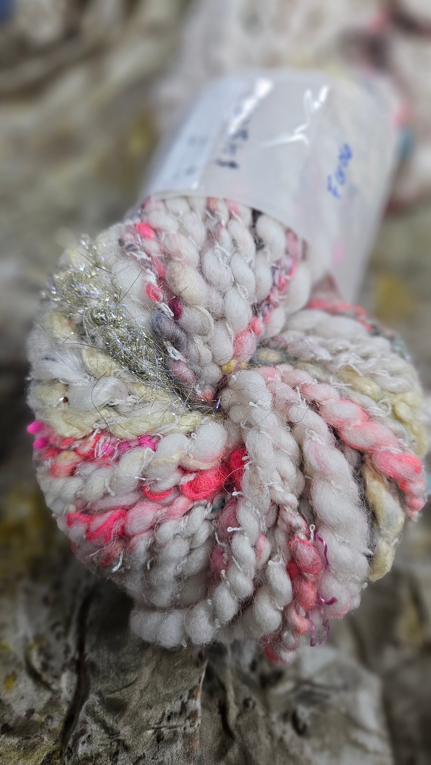 Handspun Bulky Art Yarn - Fairy Godmother 06
