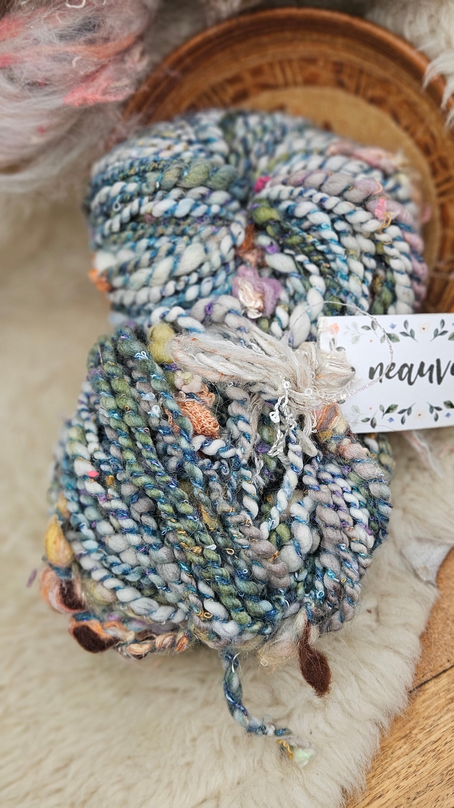 BELLATRIX - Bulky Handspun Art Yarn XL Skein - 80 yards | 6.2 ounces | 176 grams