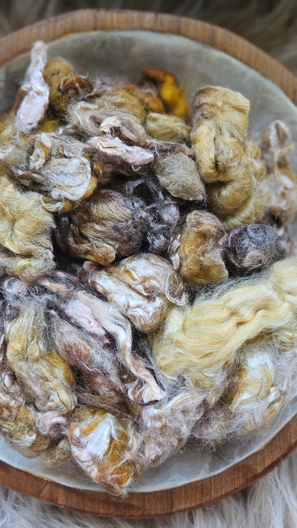 Tres Leches - wool & bamboo blend for spinning & felting - 5 oz |  142 g