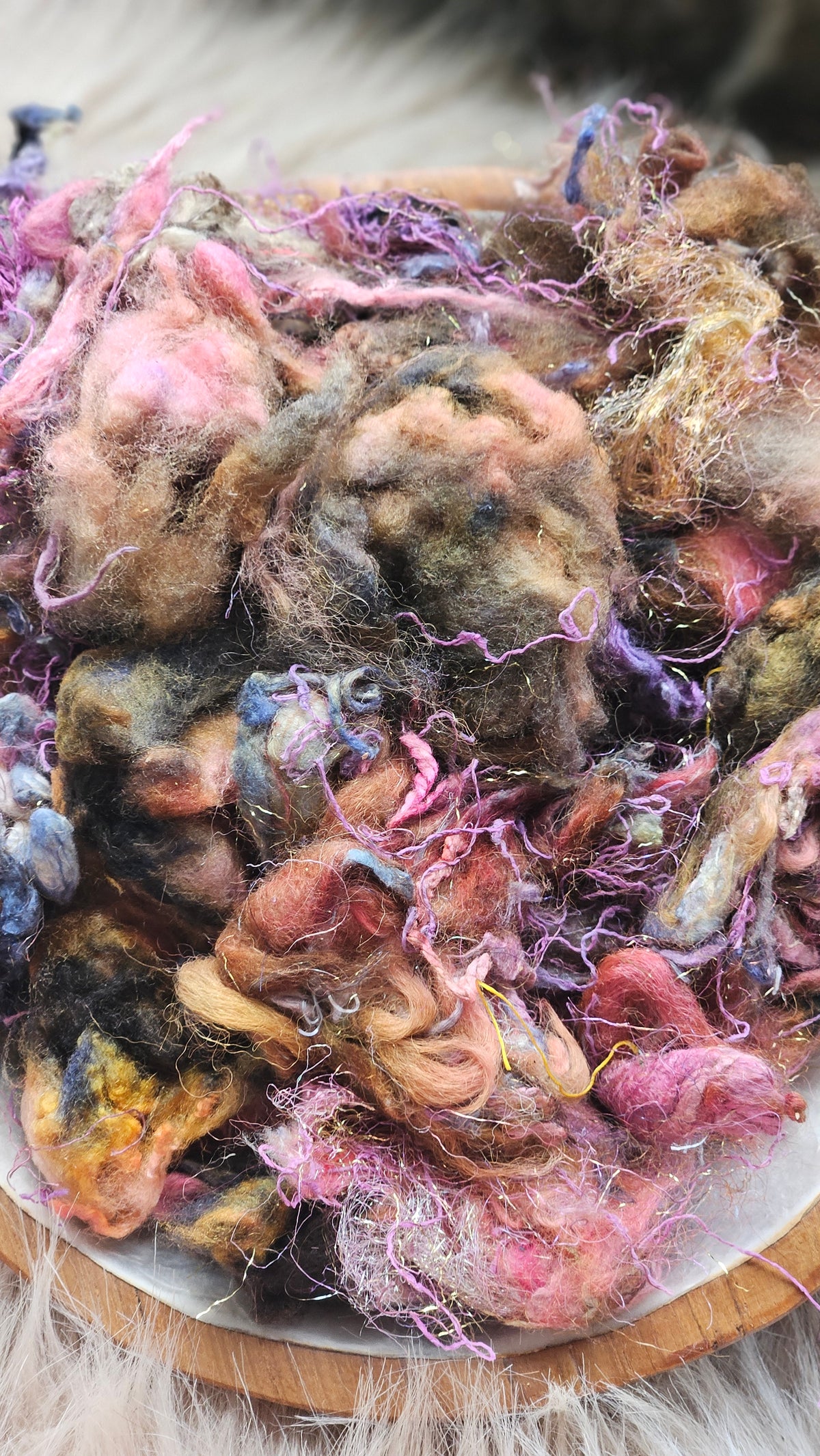 Wild Iris Valley - hand-dyed wool alpaca bamboo texture blend - 4 ounces | 114 grams