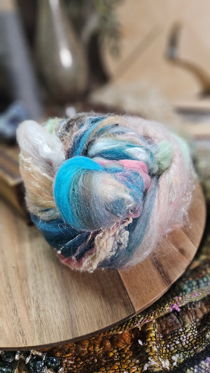 Shaniko Wool Silk Flax Neauveau Art Batt 909 - 3.6 oz