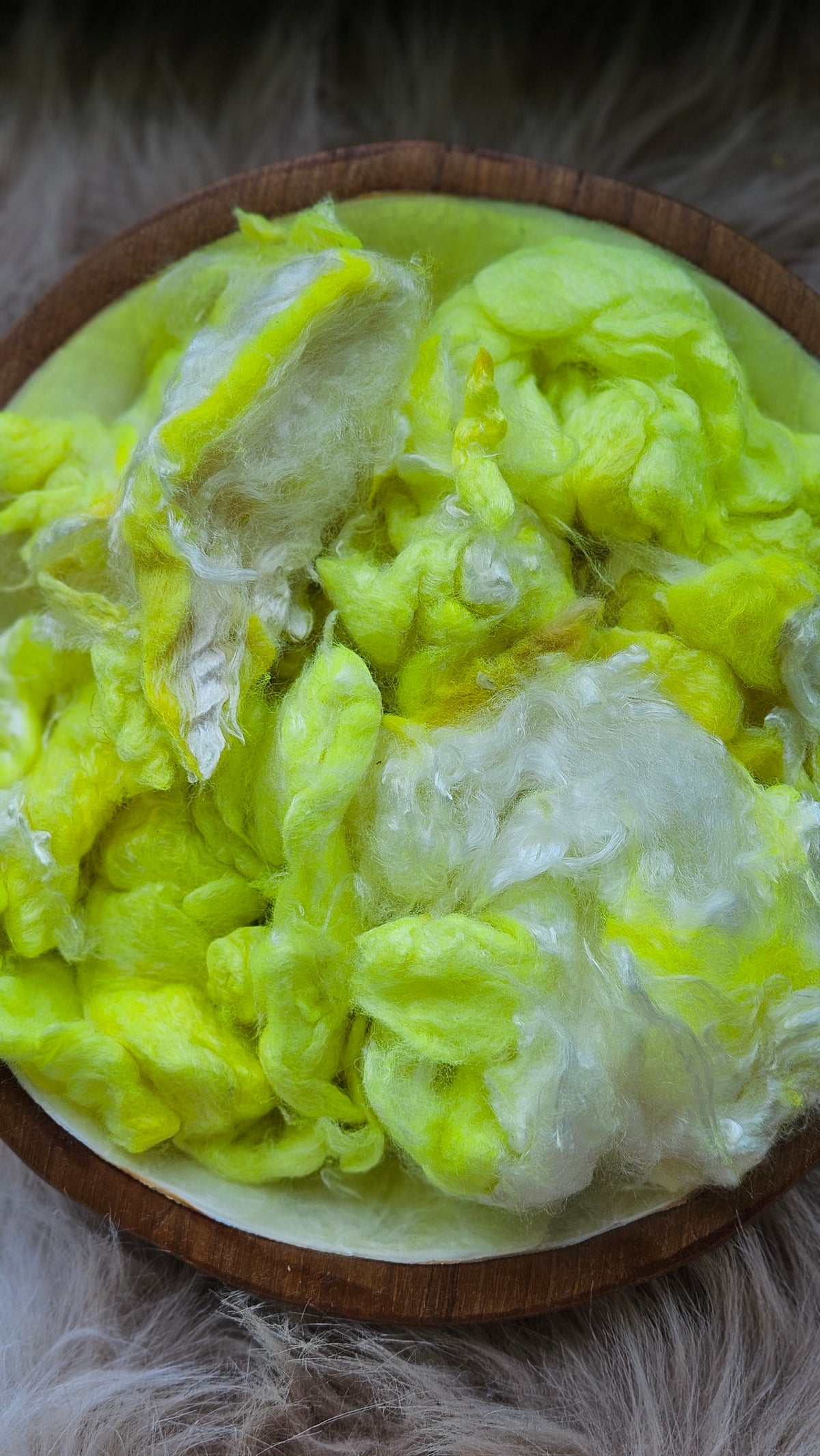 Lemon Merengue - hand-dyed fine wool and silky bamboo mill ends - 5 oz |  142 g
