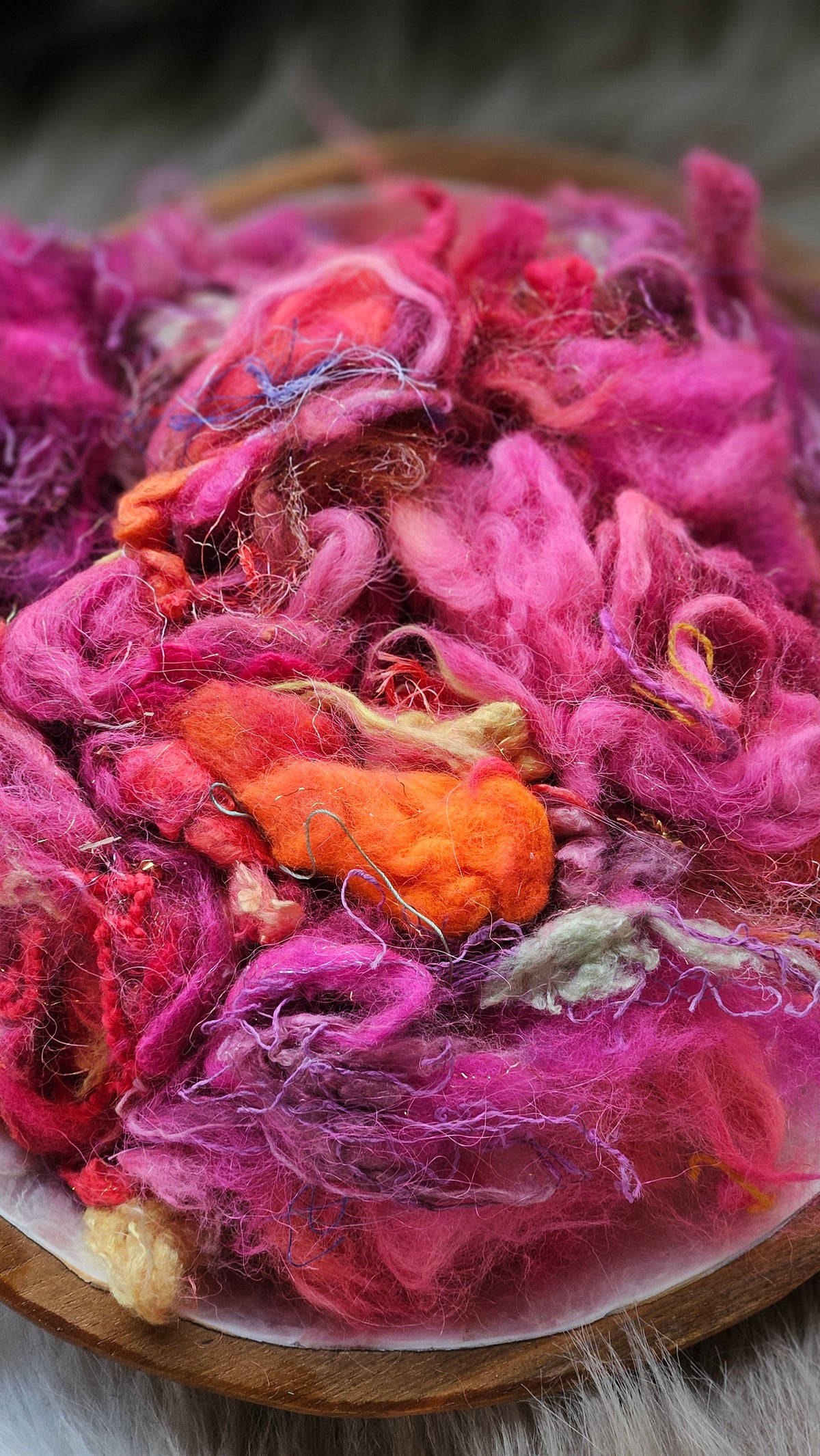 Feral Grace - hand-dyed wool alpaca bamboo texture blend - 4 ounces | 114 grams