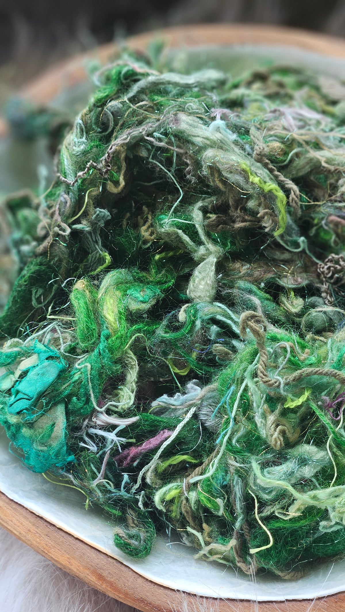 Cosmic Jade - stonewashed thread texture blend - 4 ounces | 113 grams