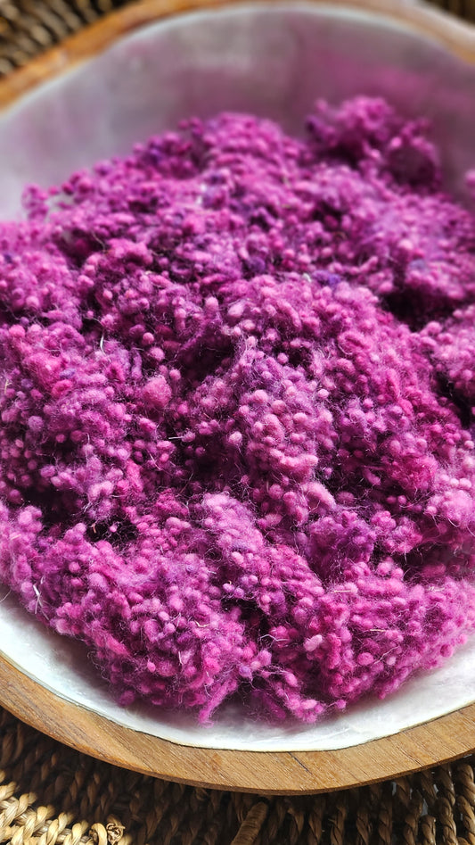 Carnac - hand-dyed fine wool nepps for fiber blending and felting - 1 oz | 28 g
