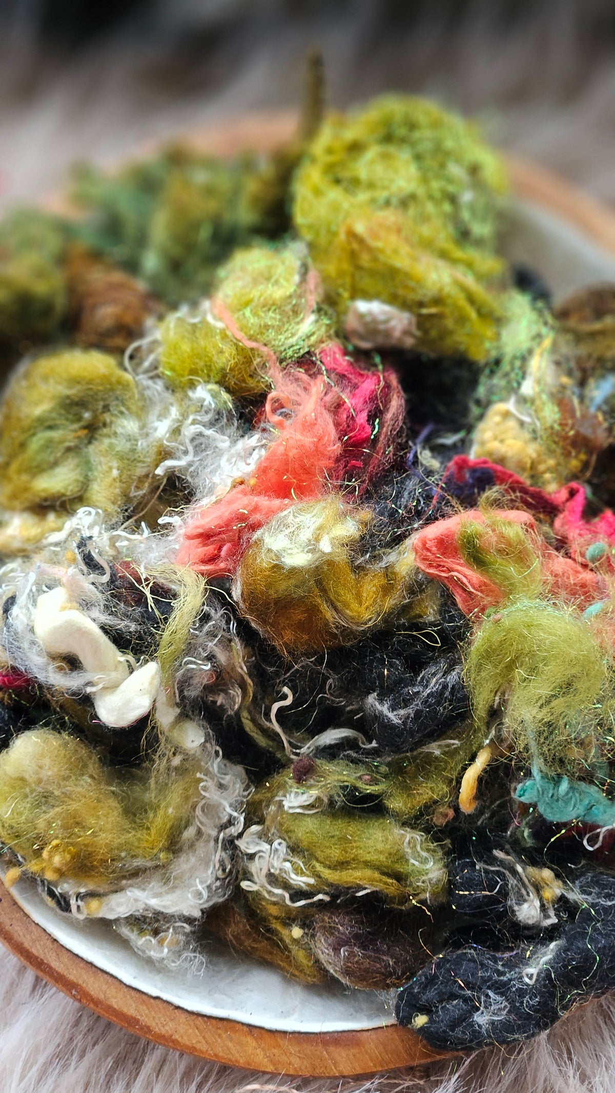 Soft Rebellion - hand-dyed wool alpaca bamboo texture blend - 4 ounces | 114 grams