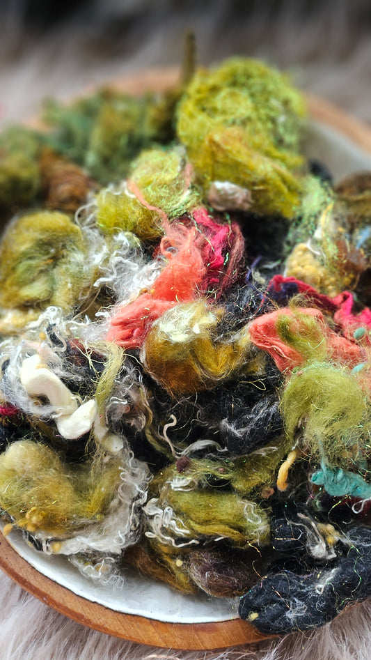 Soft Rebellion - hand-dyed wool alpaca bamboo texture blend - 4 ounces | 114 grams