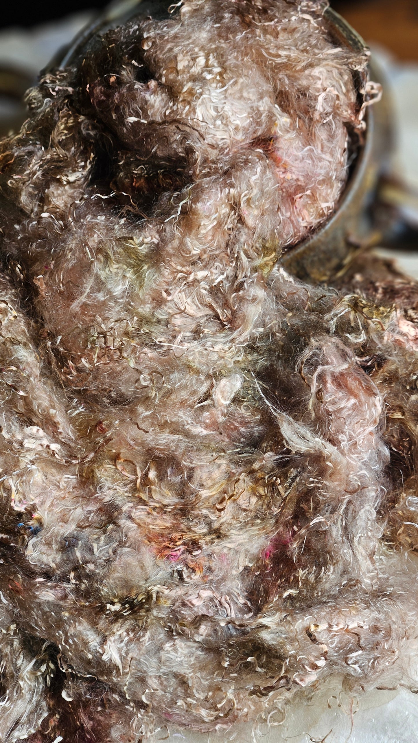 TAAFFEITE- hand-dyed eucalyptus crimp faux-silk for art yarn embellishing, fiber blending, felting, and papermaking - 2 oz | 57 g