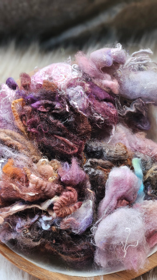 Broke but Happy - hand-dyed wool alpaca bamboo texture blend - 4 ounces | 114 grams