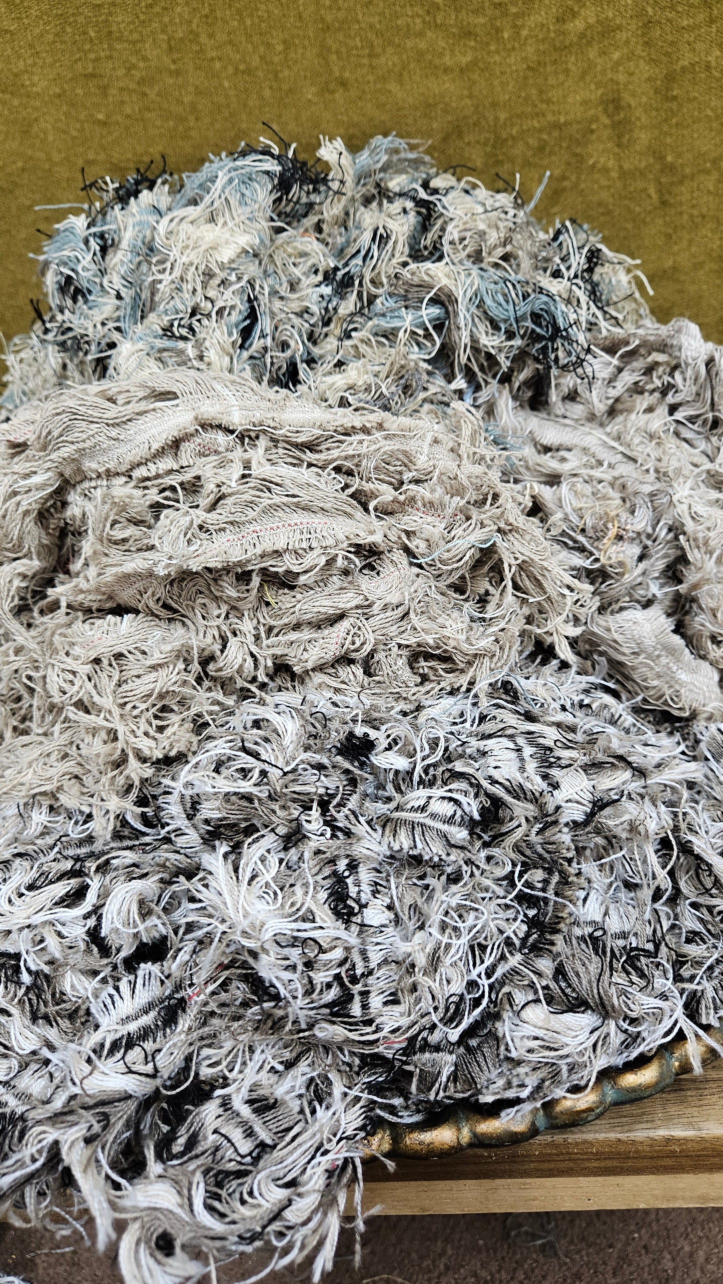 LANDSCAPE - shaggy fringe ribbon for tapestry weaving and fiber art - 4.7 POUNDS