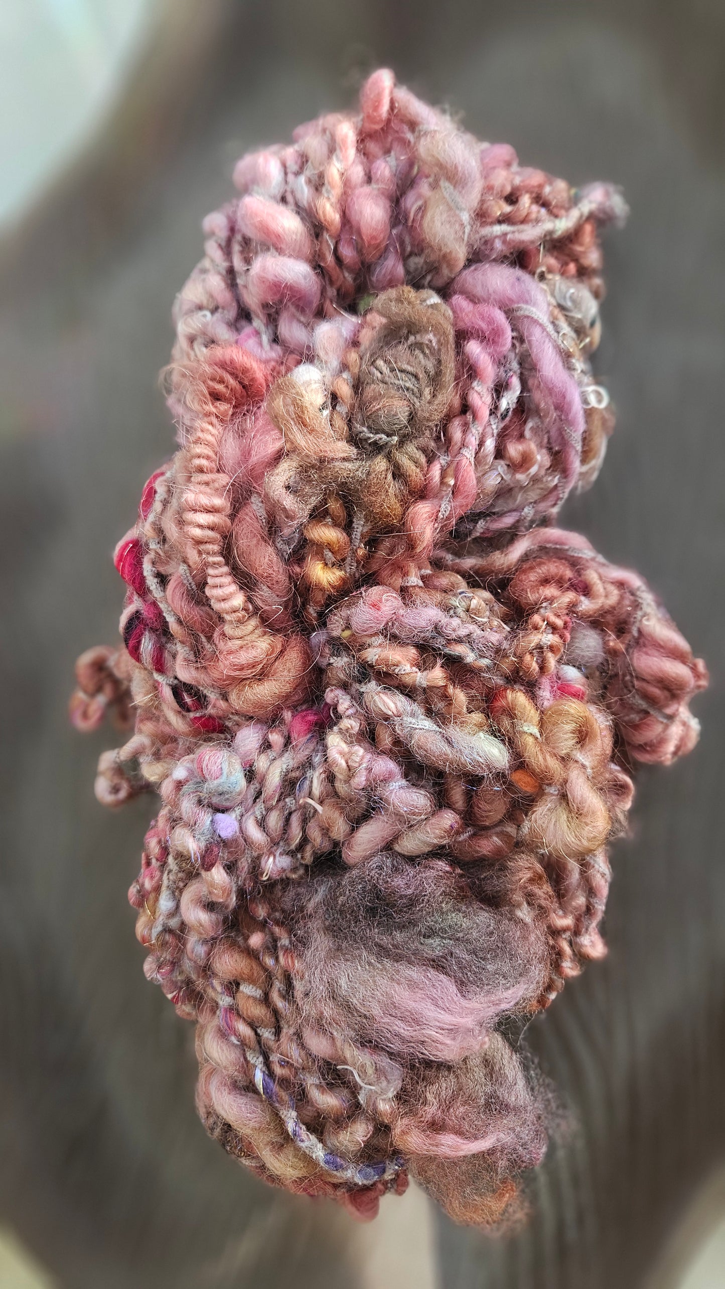 MEADOW SUNRISE - Bulky Handspun Art Yarn XL Skein - 40 yards | 4.3 ounces | 122 grams