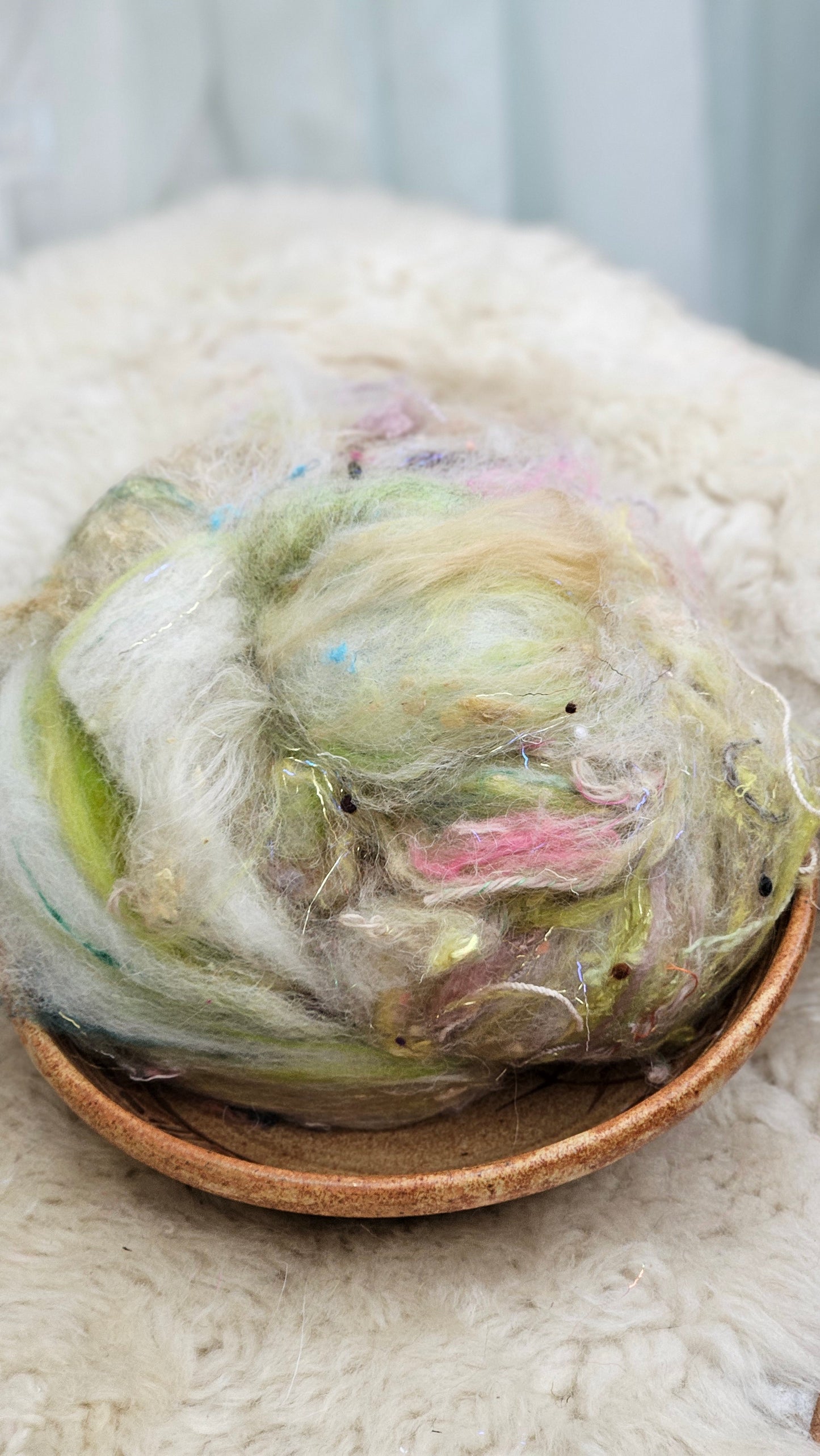 Luxe Layered Textured Art Batt - 032 - 2 ounces | 57 grams