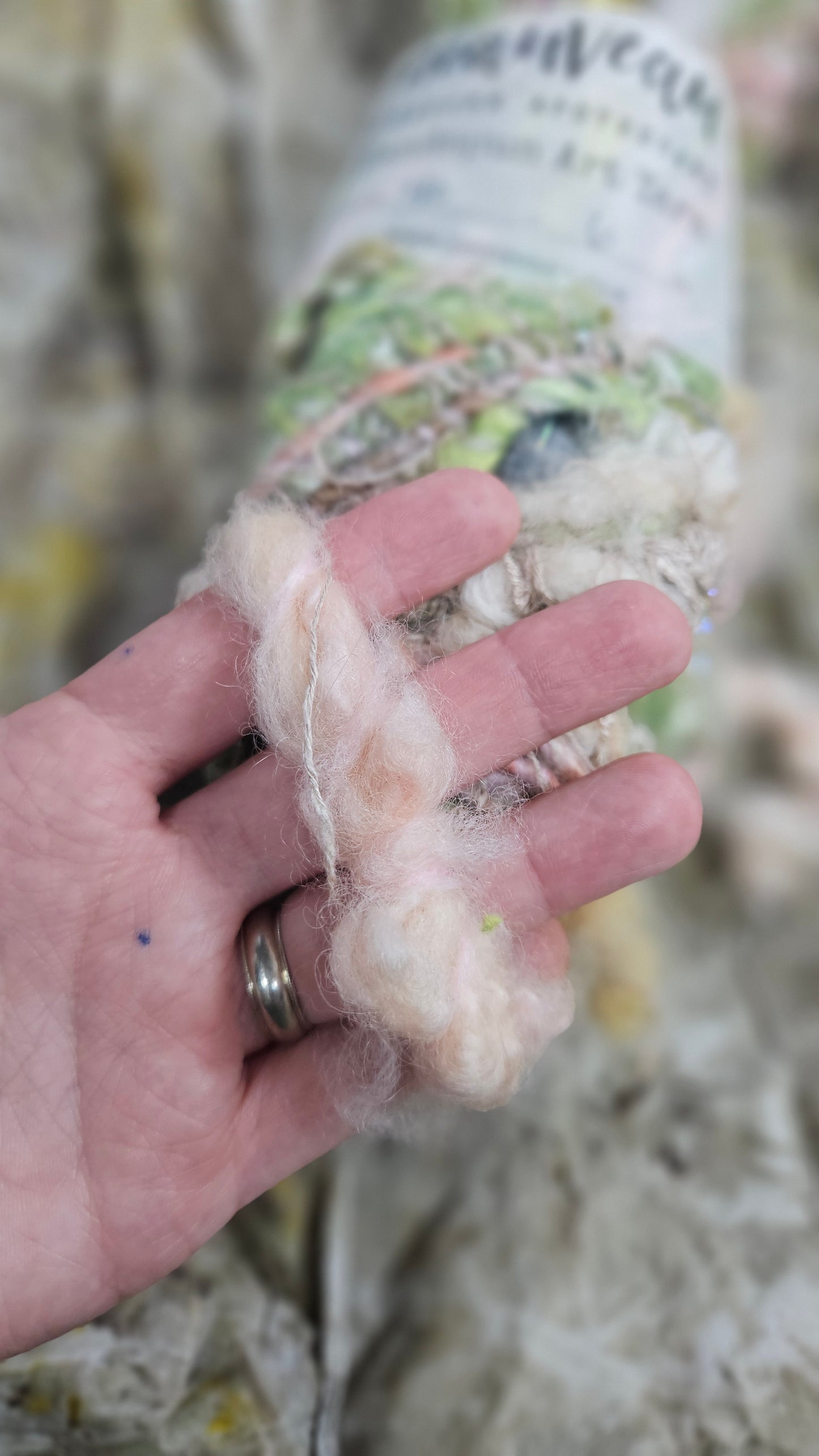 Handspun Bulky Art Yarn - Garden Party 01