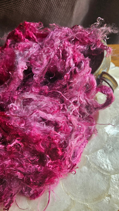 HACKMANITE - eucalyptus crimp fiber for spinning, blending & felting - 2 oz | 57 g