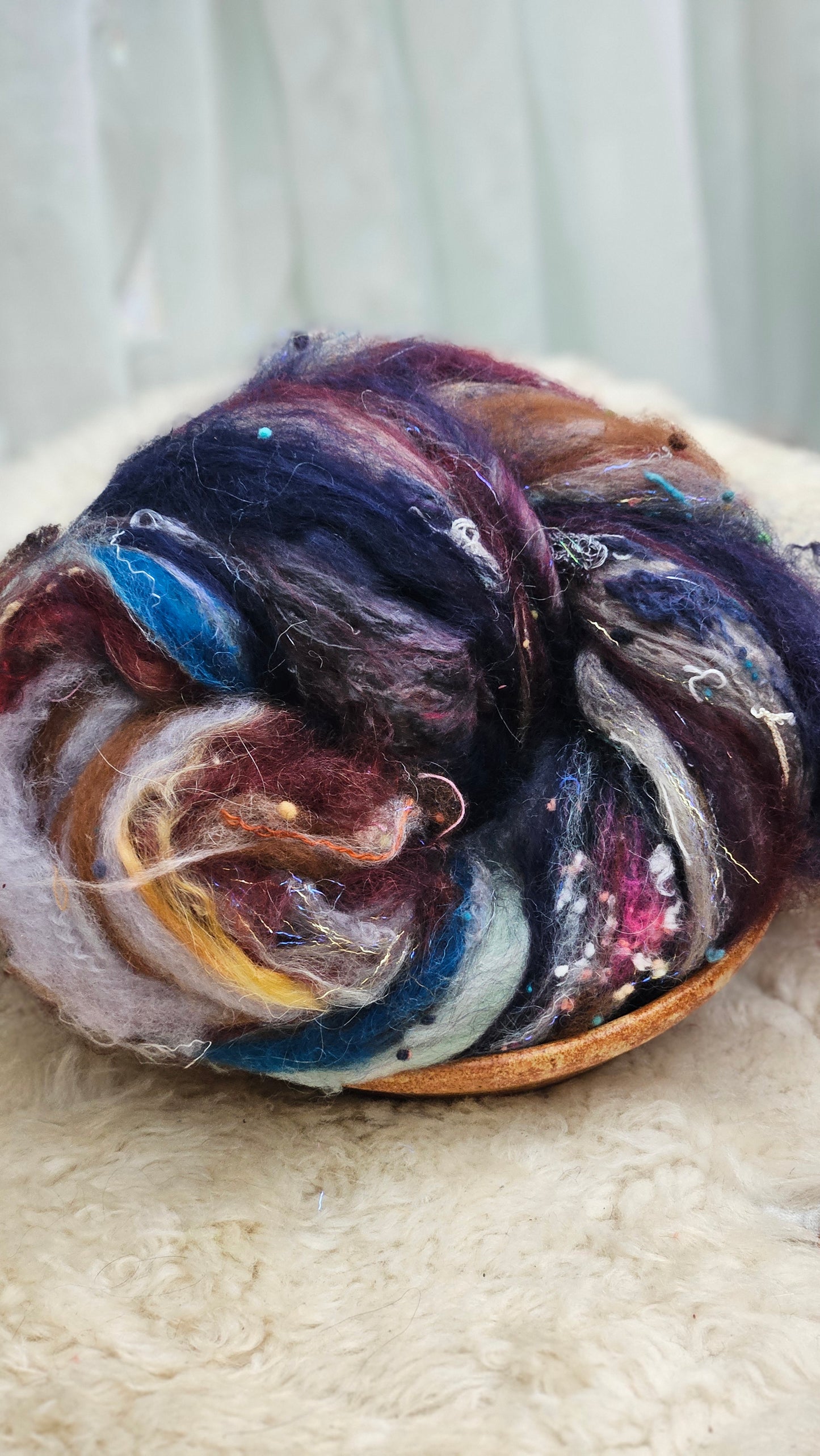 Luxe Layered Textured XL Art Batt - 208 - 4.7 ounces | 133 grams