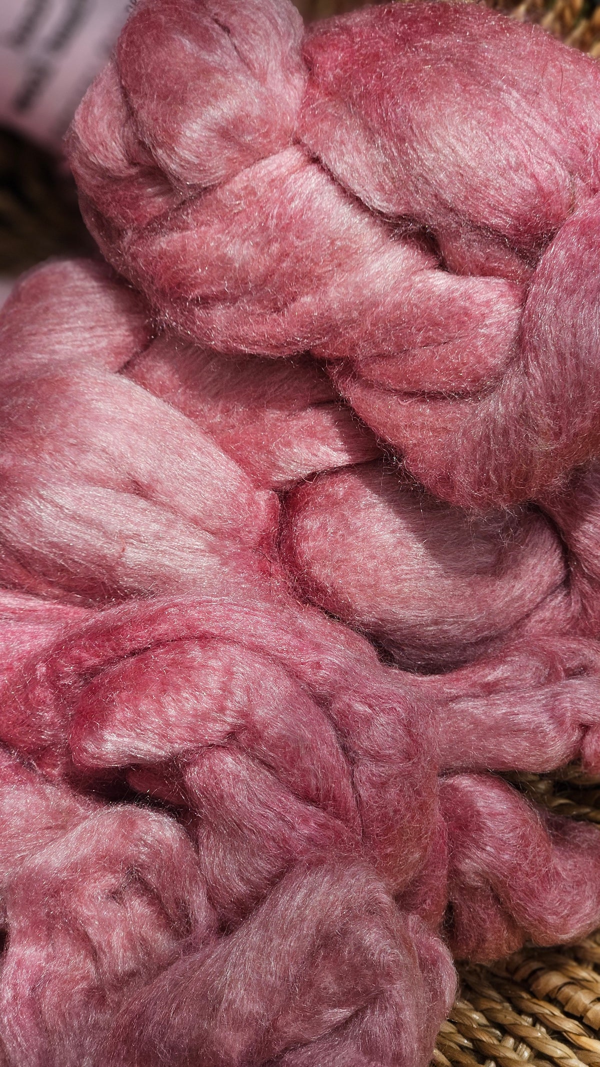 Blush Pearl - wool bamboo roving for felting and blending - 2 ounces | 57 grams
