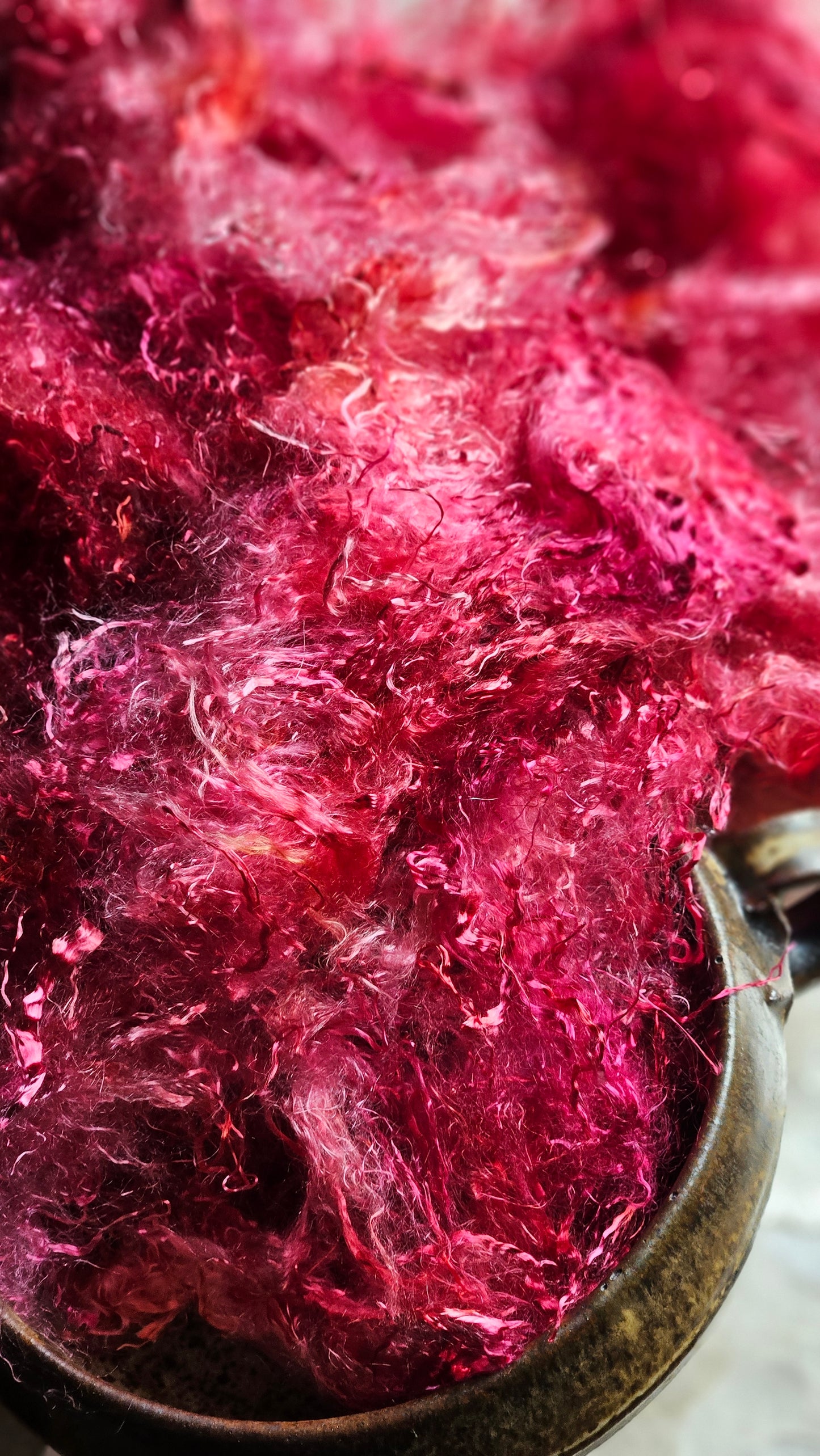 KUTNOHORITE - hand-dyed eucalyptus crimp faux-silk for art yarn embellishing, fiber blending, felting, and papermaking - 2 oz | 57 g