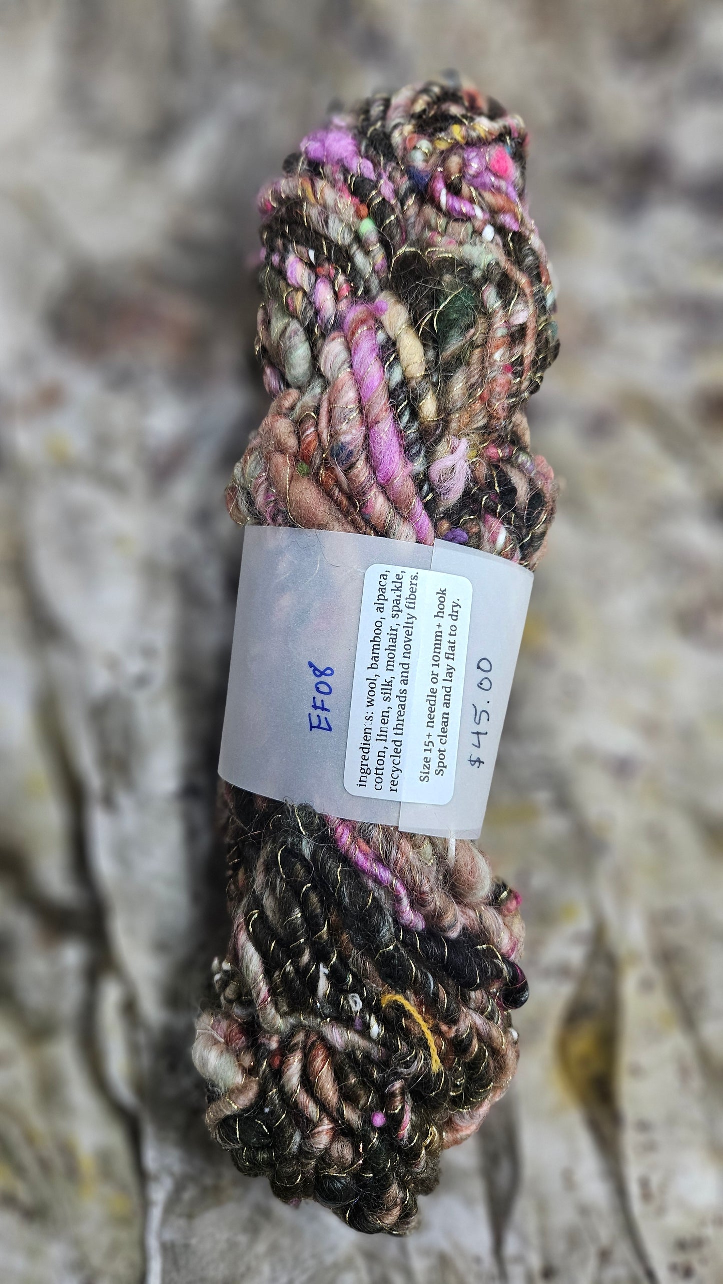 Handspun Bulky Art Yarn - Enchanted Forest Collection 08