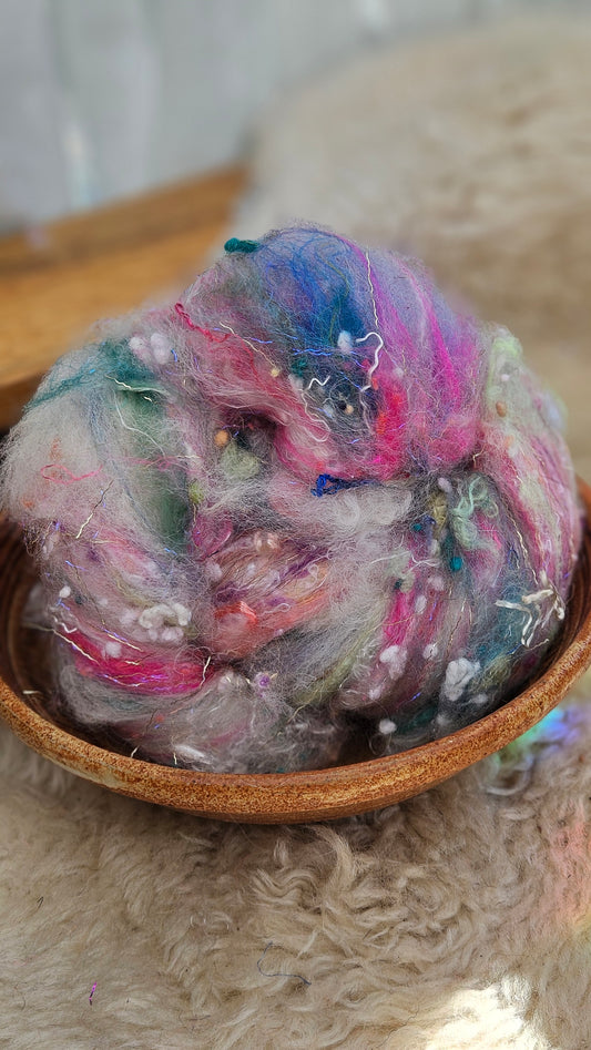 Luxe Layered Textured Art Batt - 043 - 2 ounces | 57 grams