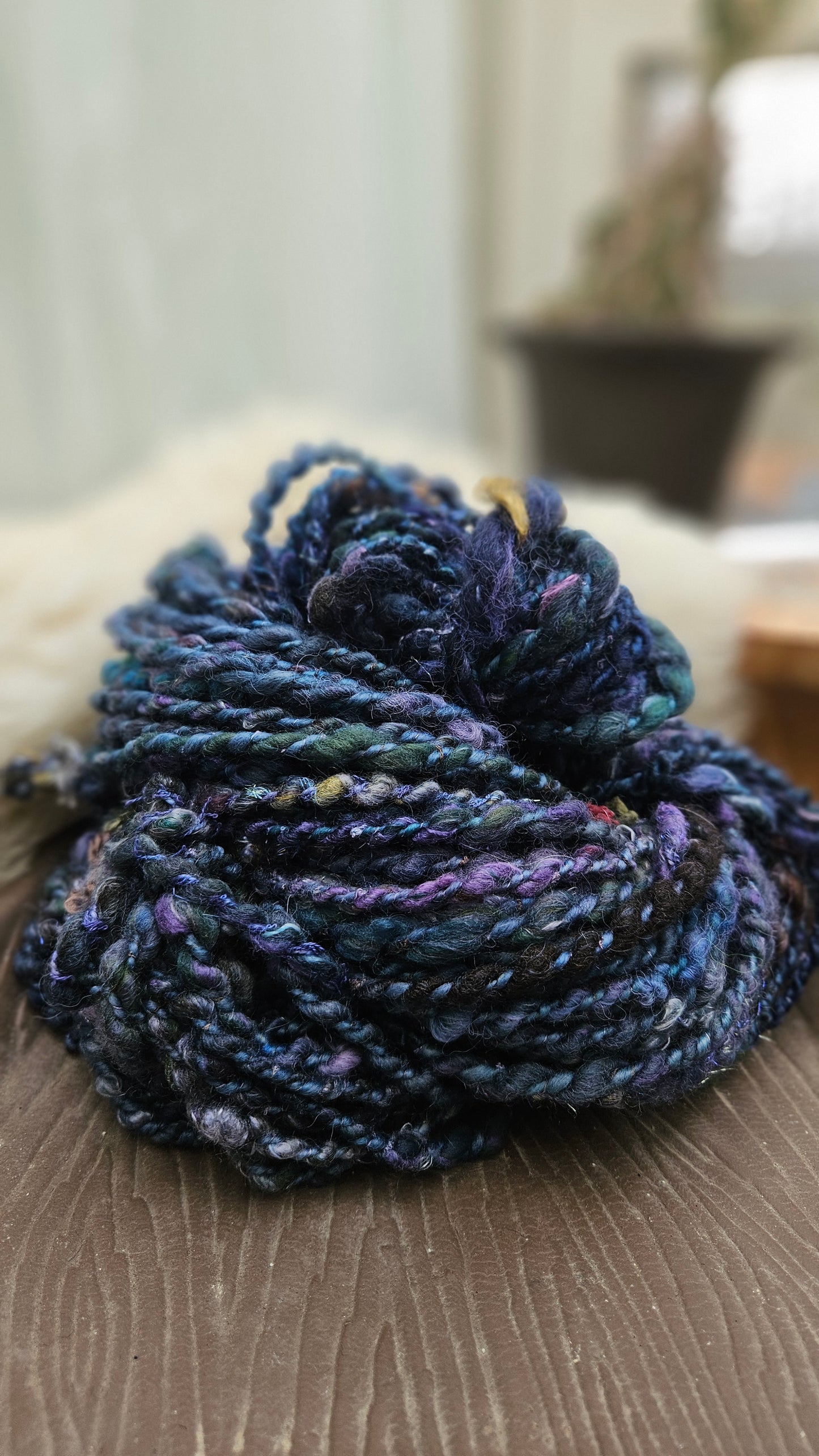 TWILIGHT COVE - Bulky Handspun Art Yarn XL Skein - 62 yards | 5 ounces | 146 grams