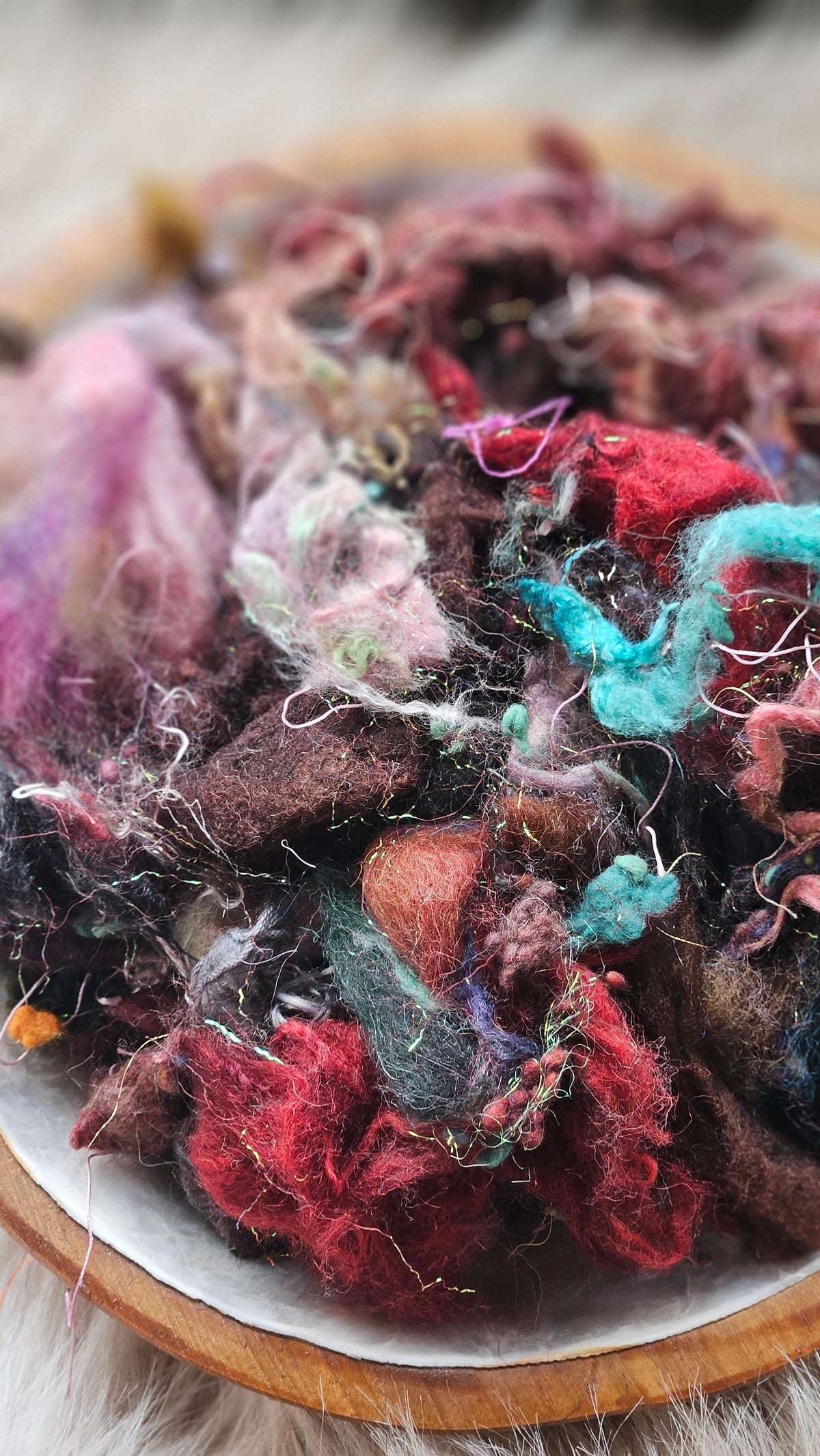 Static Gravity - hand-dyed wool alpaca bamboo texture blend - 4 ounces | 114 grams