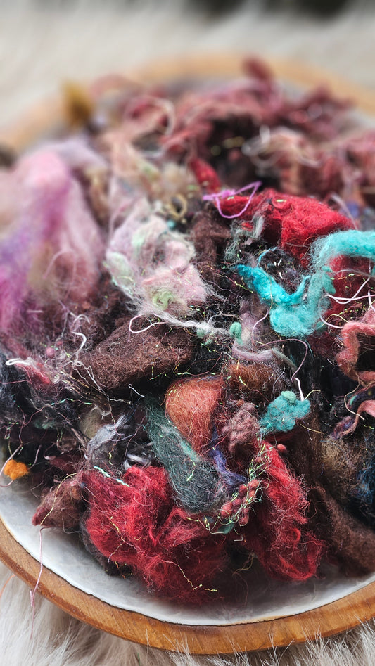 Static Gravity - hand-dyed wool alpaca bamboo texture blend - 4 ounces | 114 grams