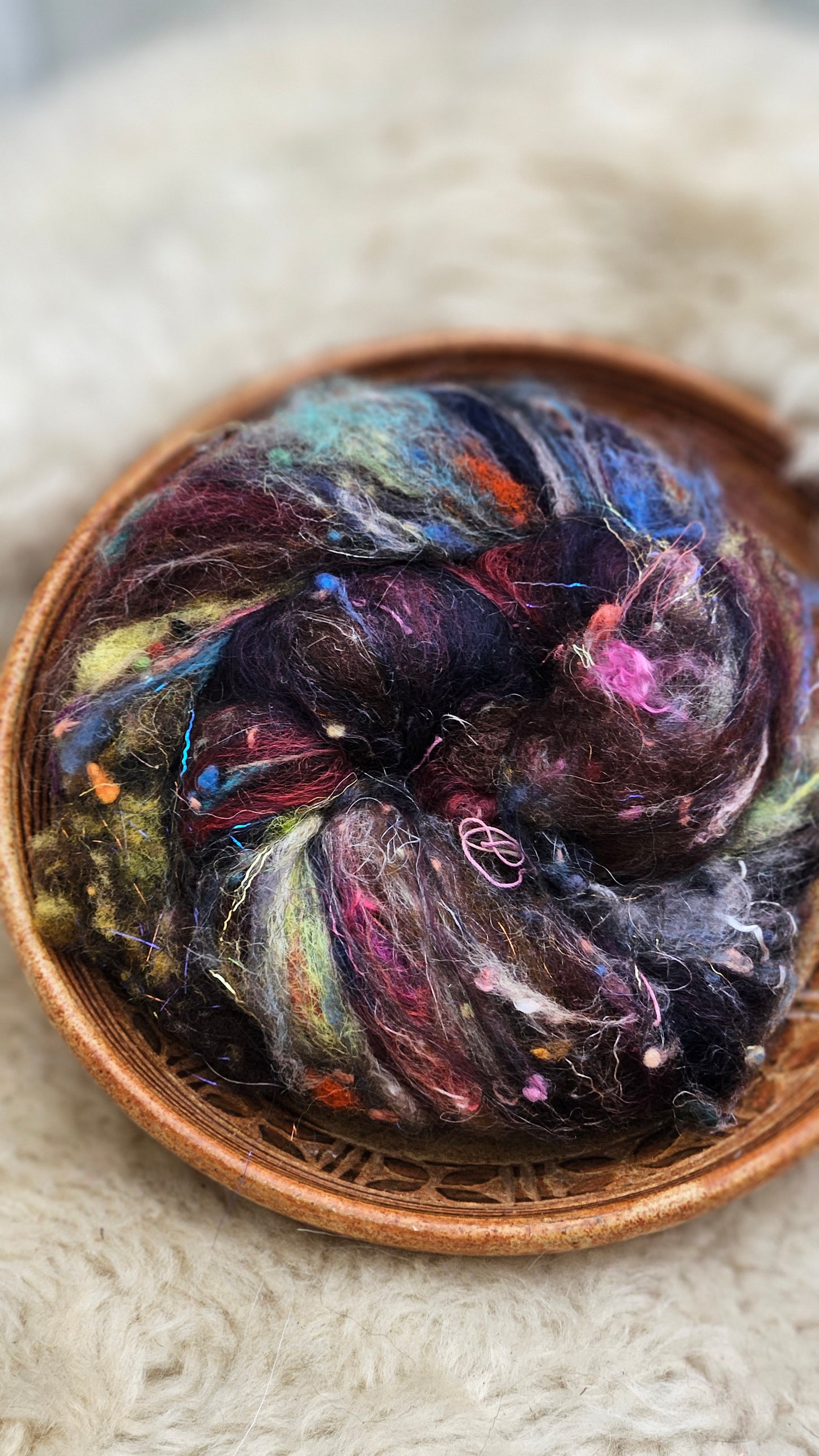 Luxe Layered Textured Art Batt - 040 - 2 ounces | 57 grams