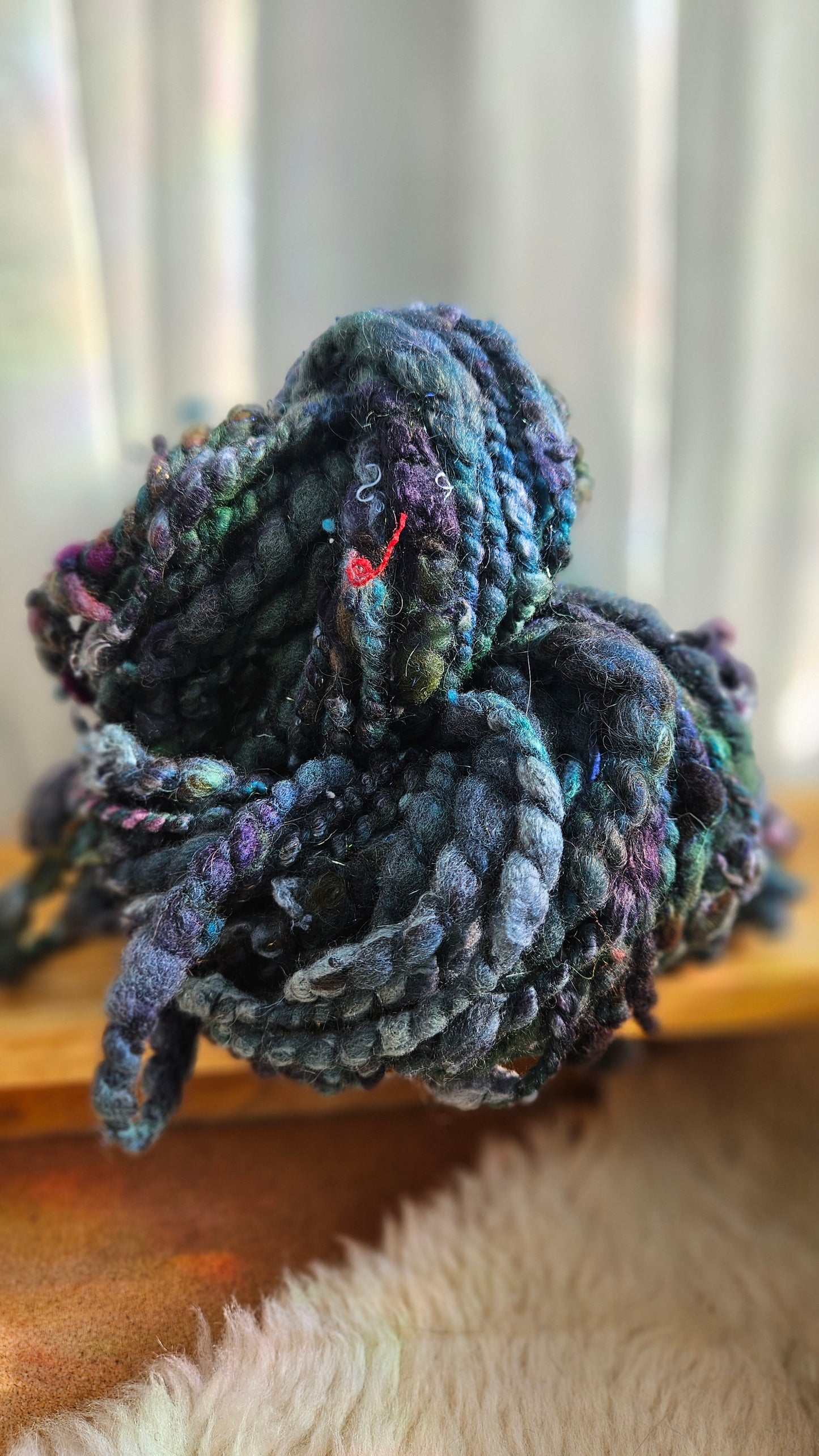 CLOUDSPINNER - Bulky Handspun Art Yarn XL Skein - 48 yards | 5 ounces | 142 grams