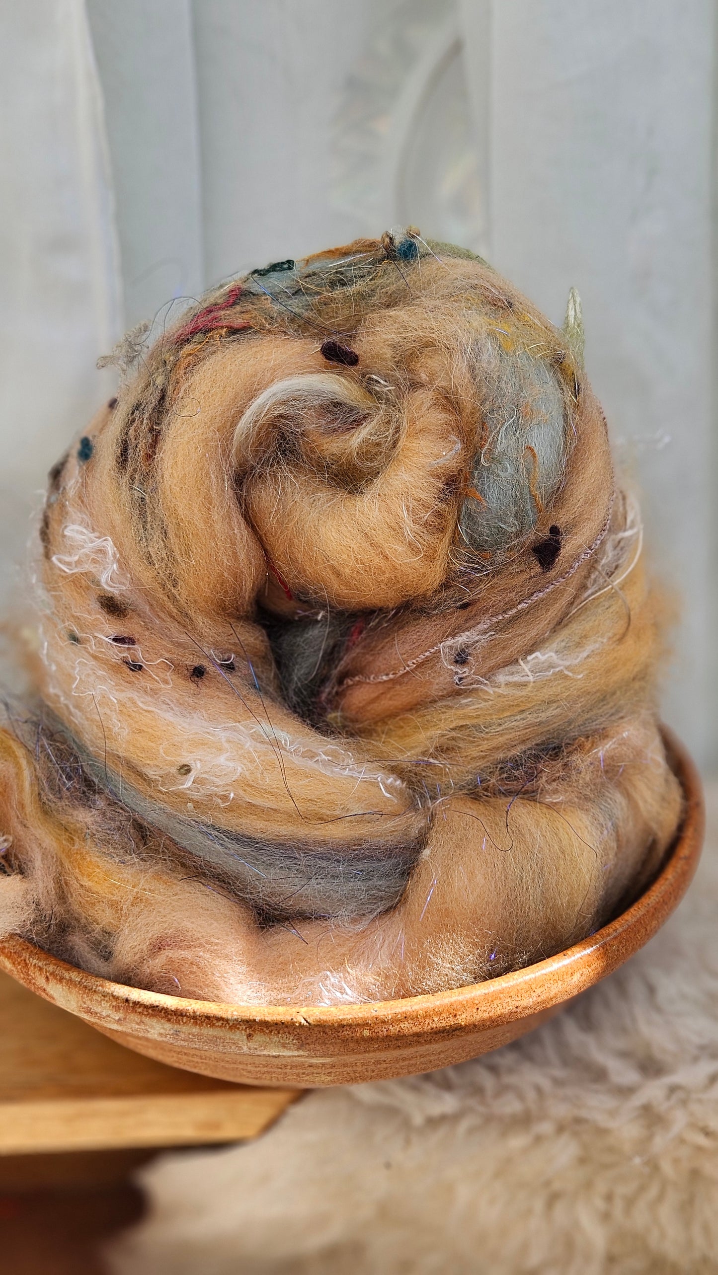 Luxe Layered Textured XL Art Batt - 233 - 3.2 ounces | 91 grams