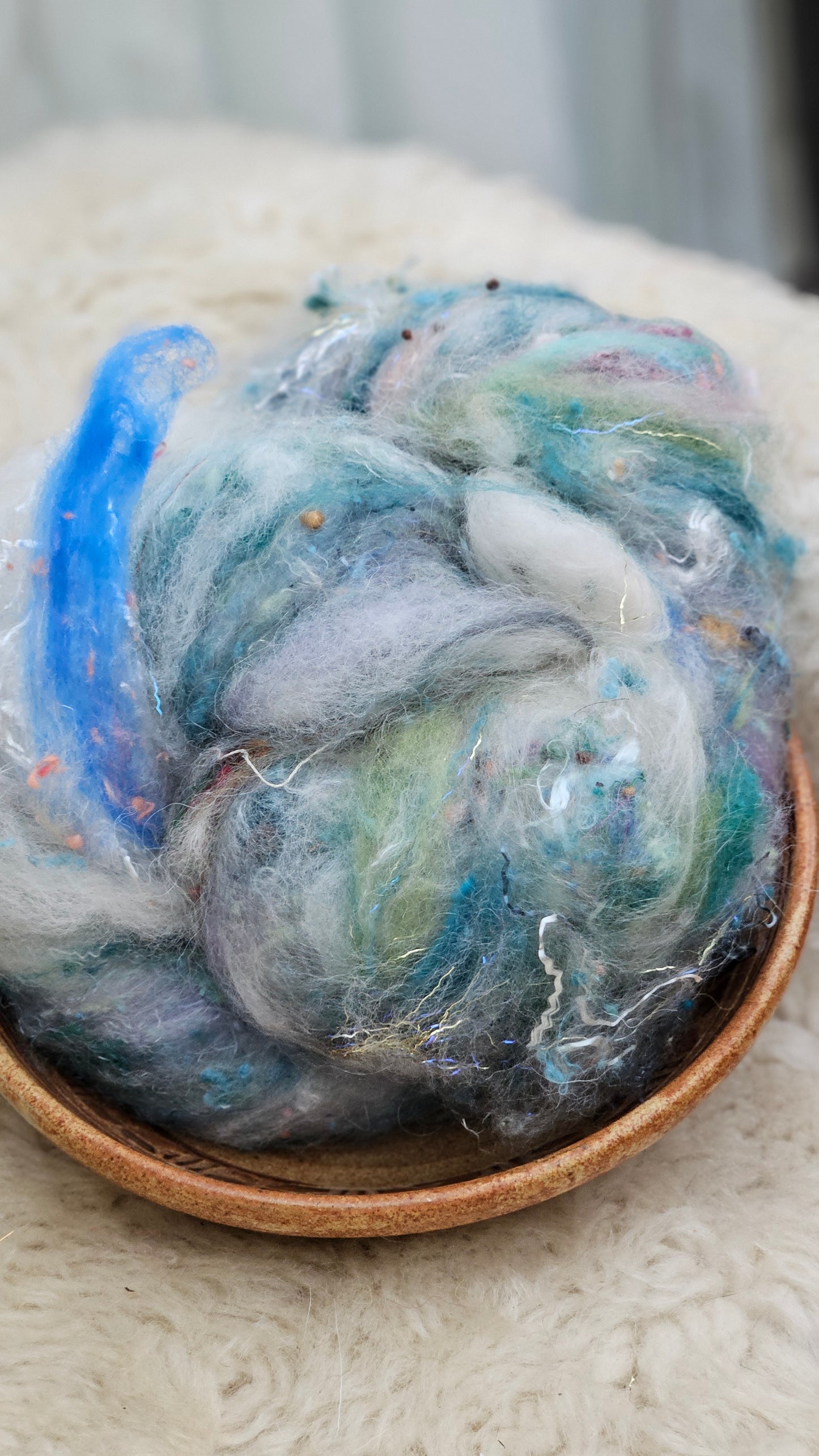 Luxe Layered Textured Art Batt - 010 - 2 ounces | 57 grams