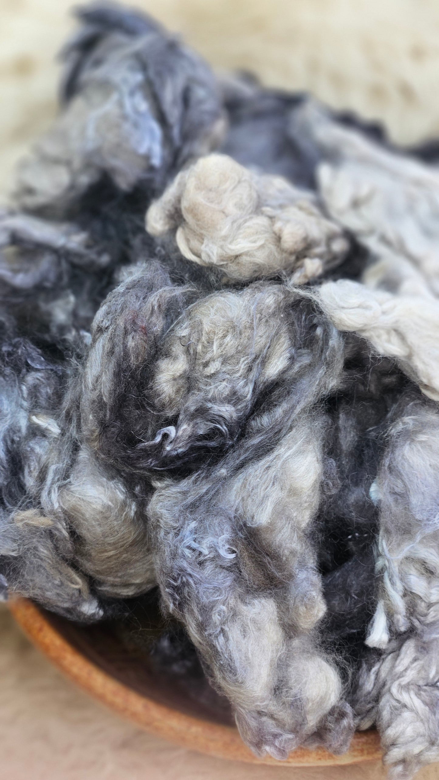 EARL GREY - hand-dyed extra fine wool and silky bamboo dense cloud recycled mill ends - 5 oz |  142 g