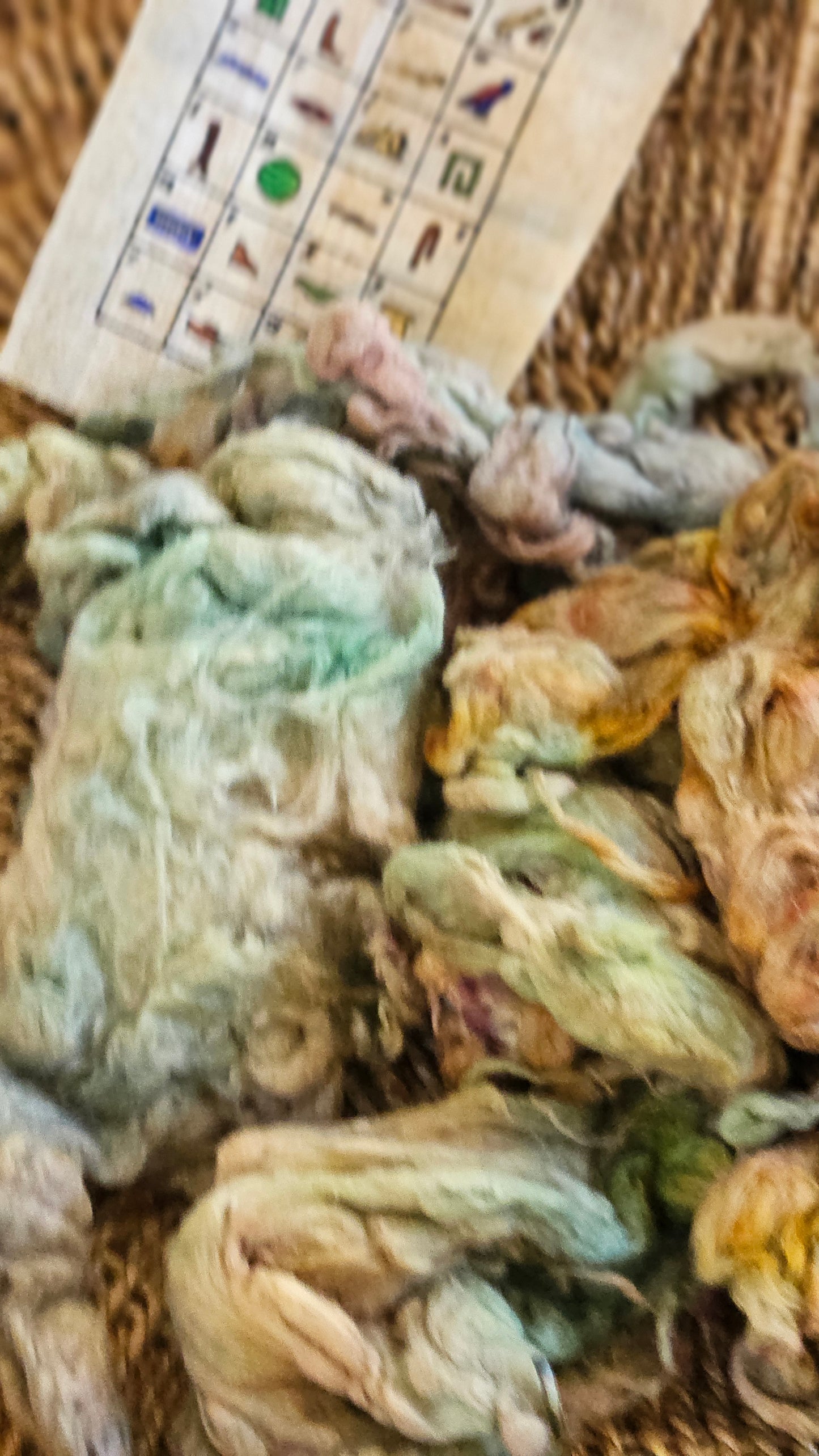 AKHMIM Hand-Dyed Organic Extra Fine Cotton Noil for fiber art, texture blending, and papermaking - 1 ounce | 28 grams