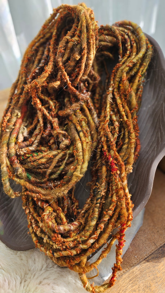 EMBER SPIRAL - Bulky Handspun Art Yarn XL Skein - 36 yards | 6 ounces | 170 grams
