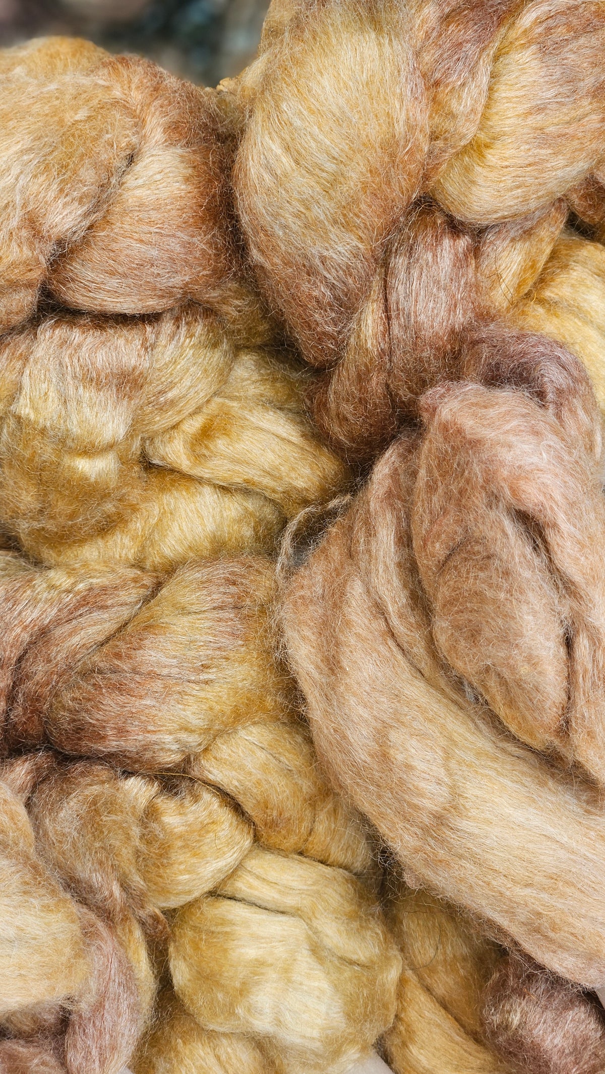 Wheat Pearl - wool bamboo roving for felting and blending - 2 ounces | 57 grams
