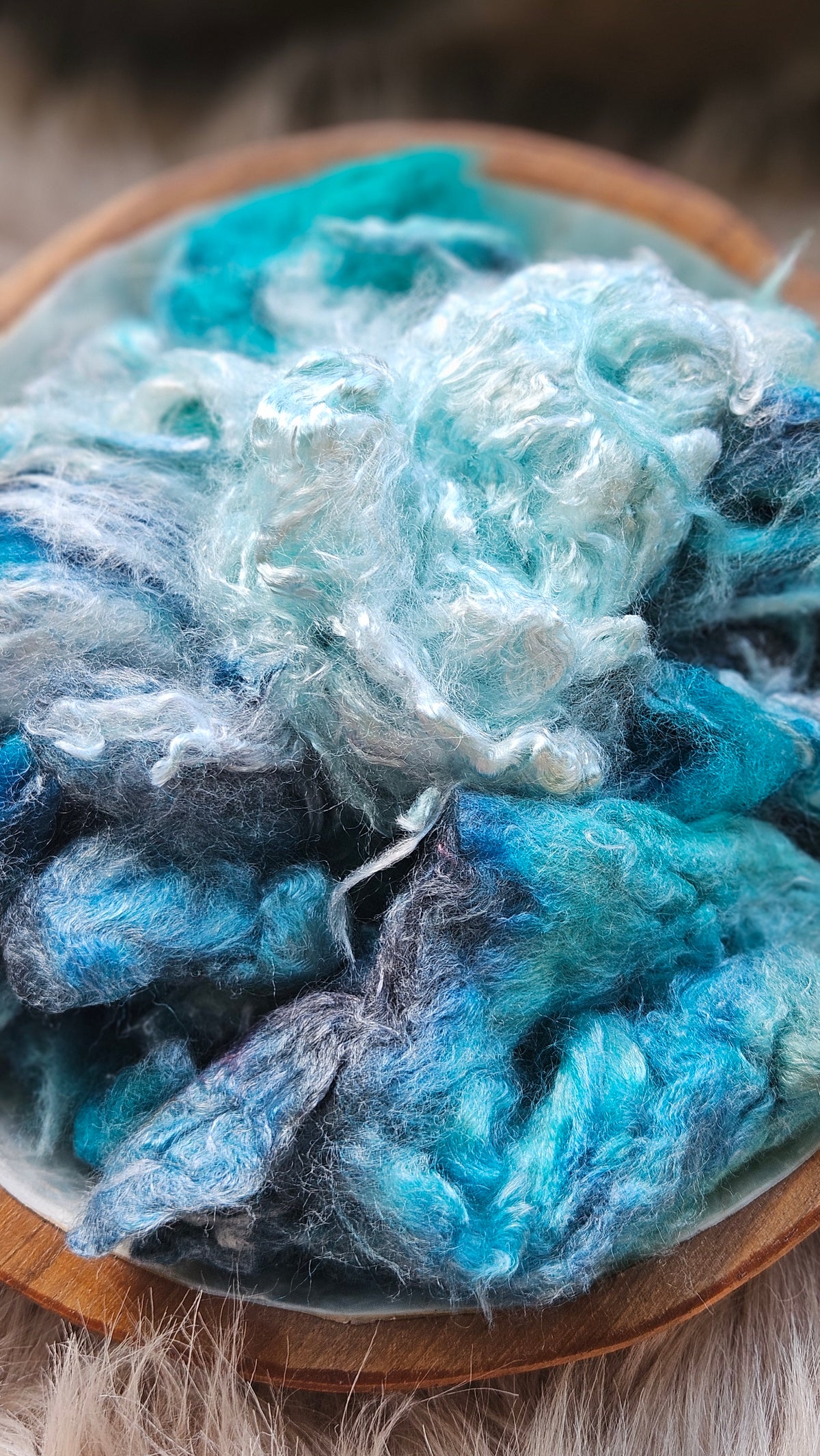 Summer Punch - hand-dyed fine wool and silky bamboo mill ends - 5 oz |  142 g