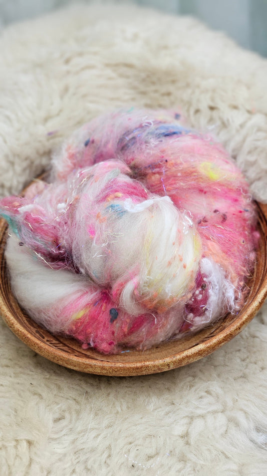 Luxe Layered Textured Art Batt - 017- 2 ounces | 57 grams