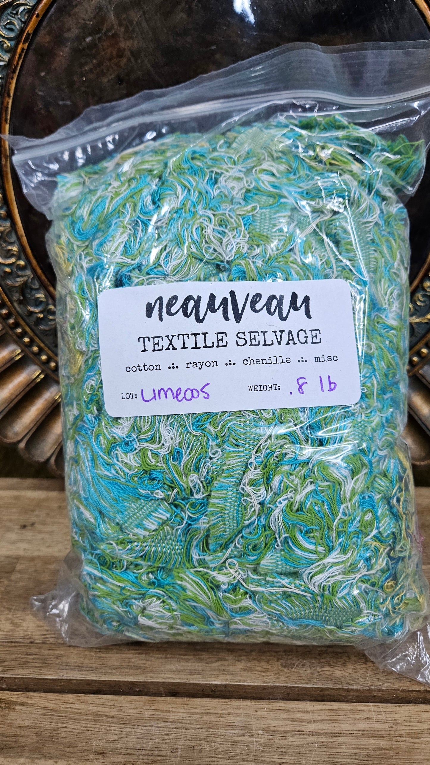 LIME TREE - shaggy fringe ribbon for tapestry weaving and fiber art - LIME005 (.8 lb)